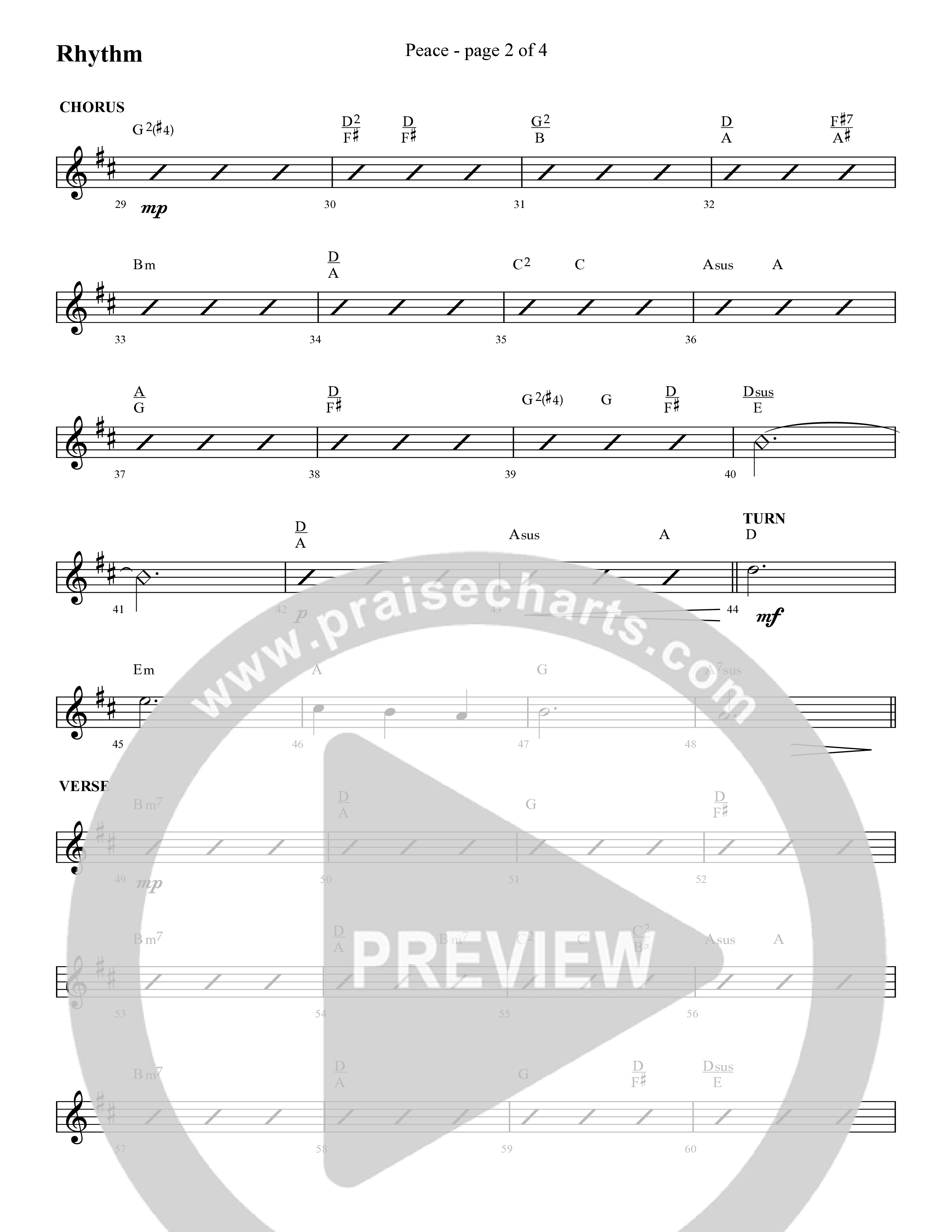 Peace (Choral Anthem SATB) Lead Melody & Rhythm (Lifeway Choral / Arr. Cliff Duren)