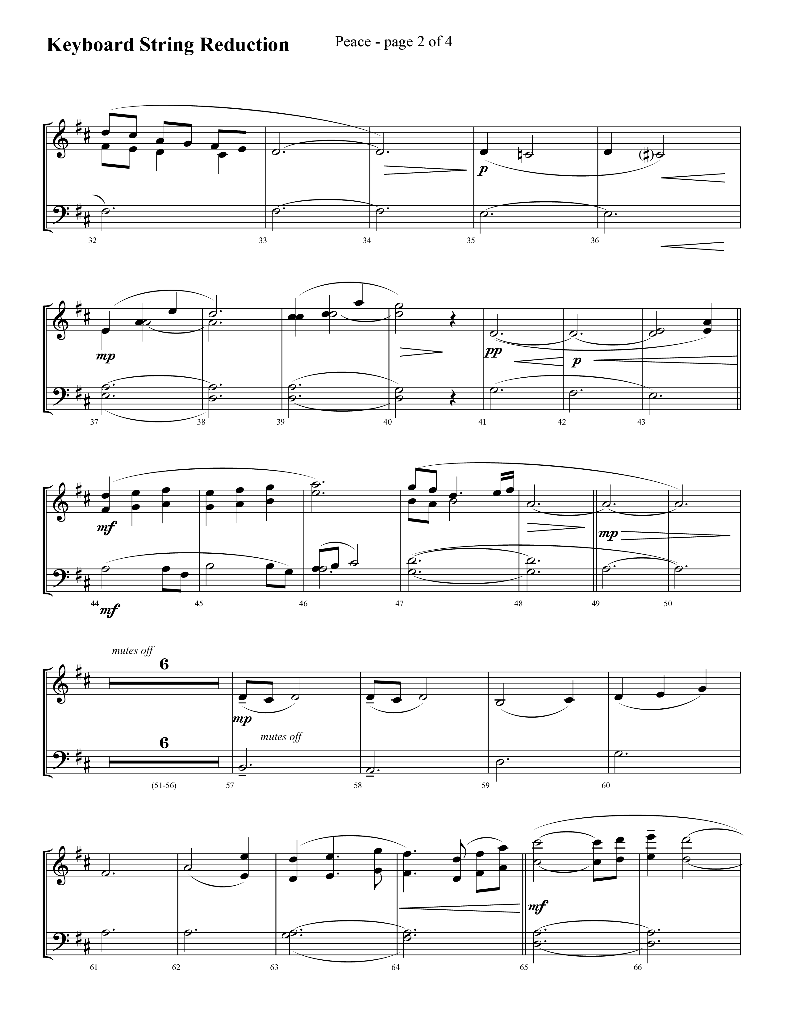 Peace (Choral Anthem SATB) String Reduction (Lifeway Choral / Arr. Cliff Duren)