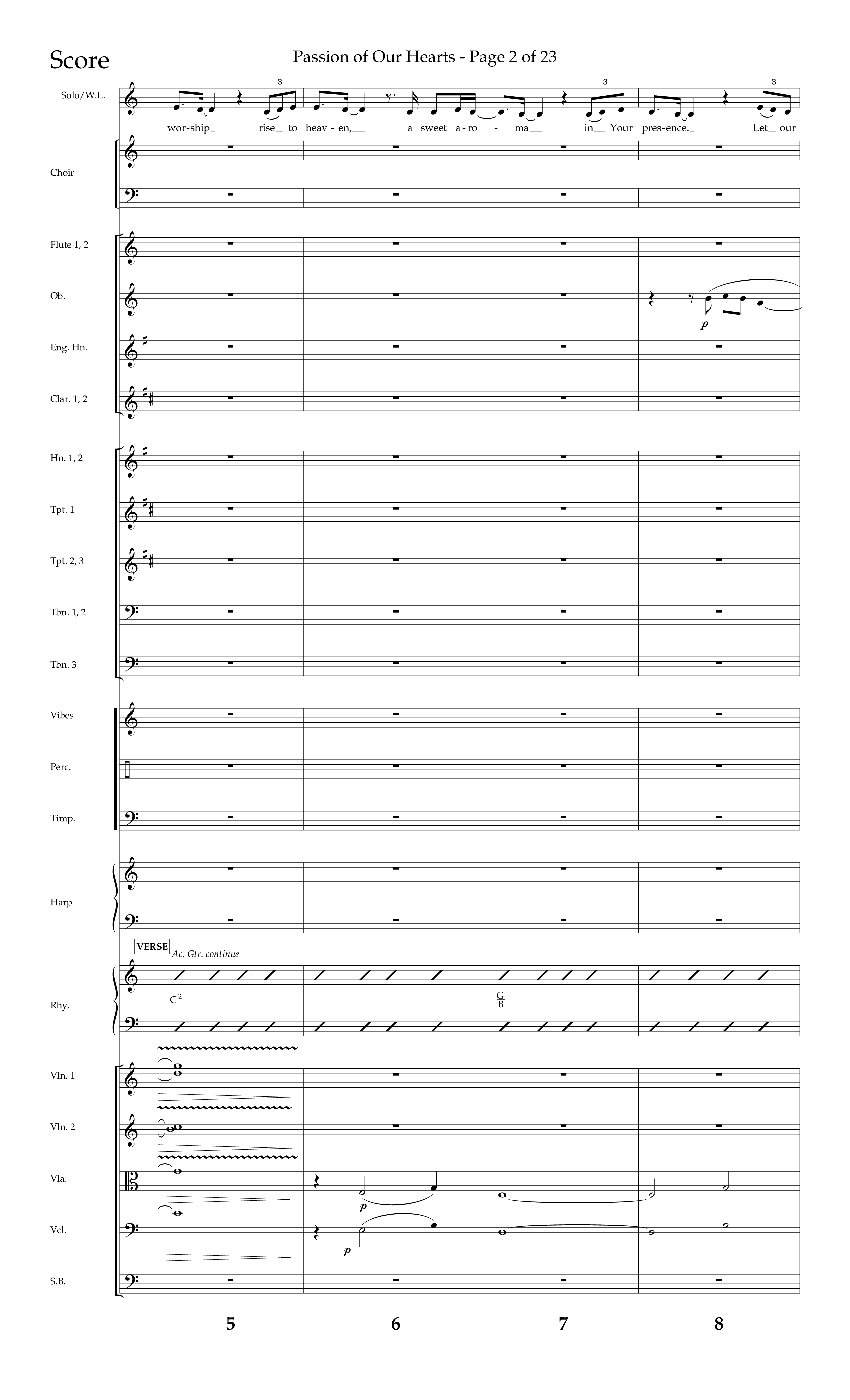 Passion Of Our Hearts (Choral Anthem SATB) Conductor's Score (Arr. J. Daniel Smith)