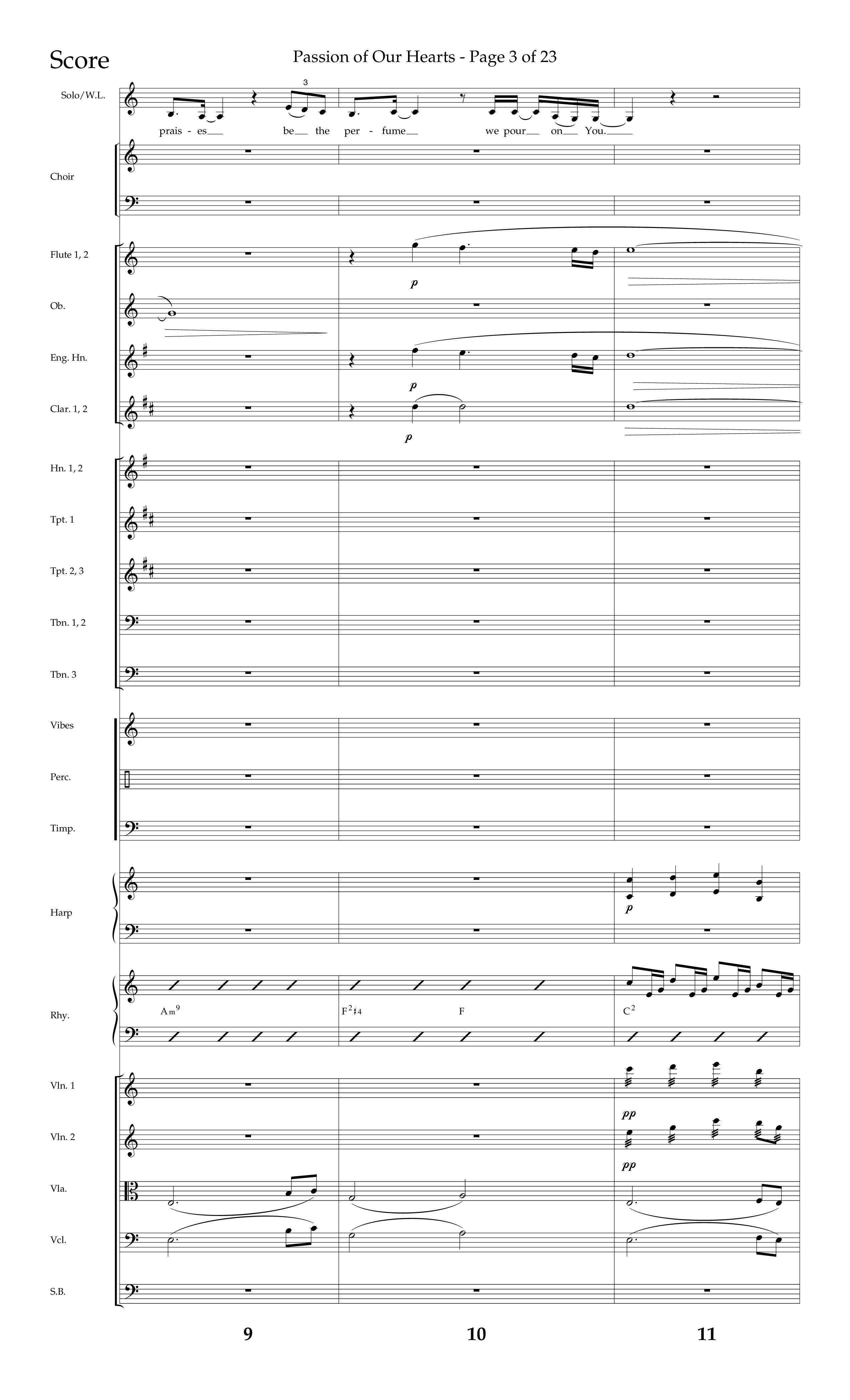 Passion Of Our Hearts (Choral Anthem SATB) Orchestration (Arr. J. Daniel Smith)