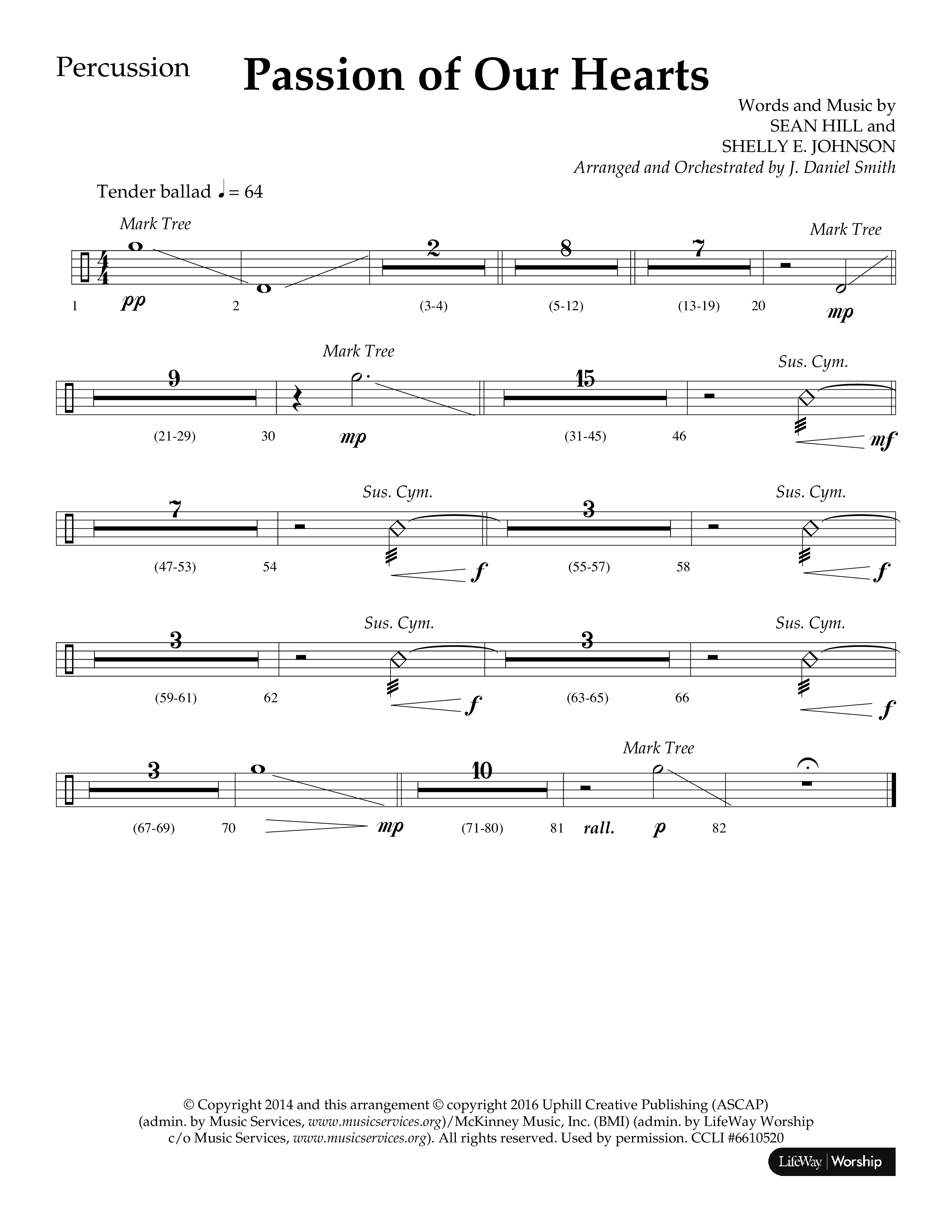 Passion Of Our Hearts (Choral Anthem SATB) Percussion (Arr. J. Daniel Smith)