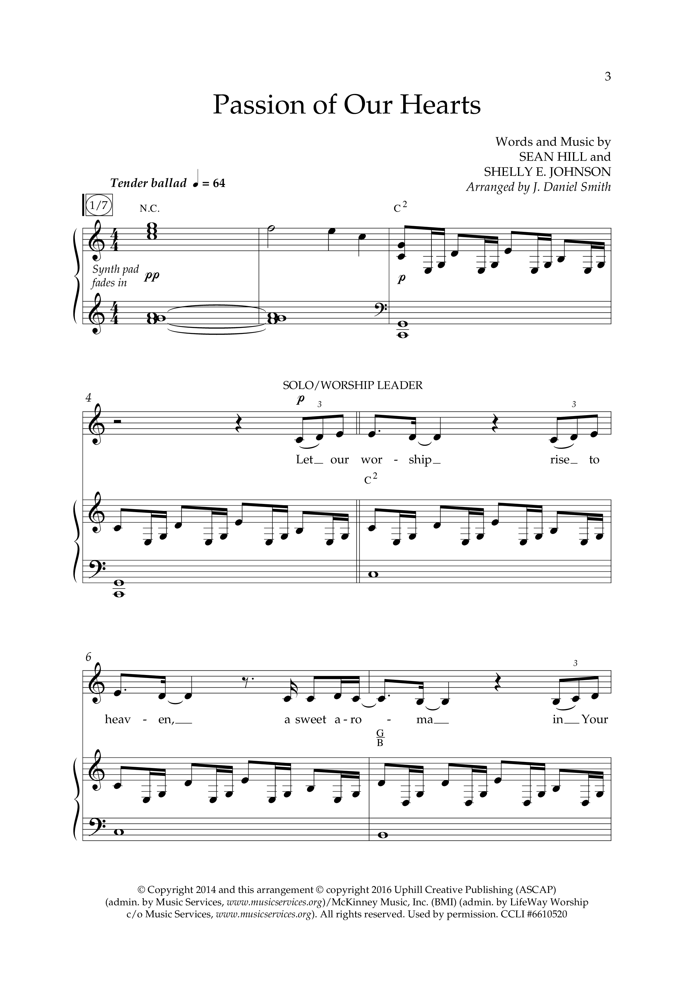 Passion Of Our Hearts (Choral Anthem SATB) Anthem (SATB/Piano) (Arr. J. Daniel Smith)