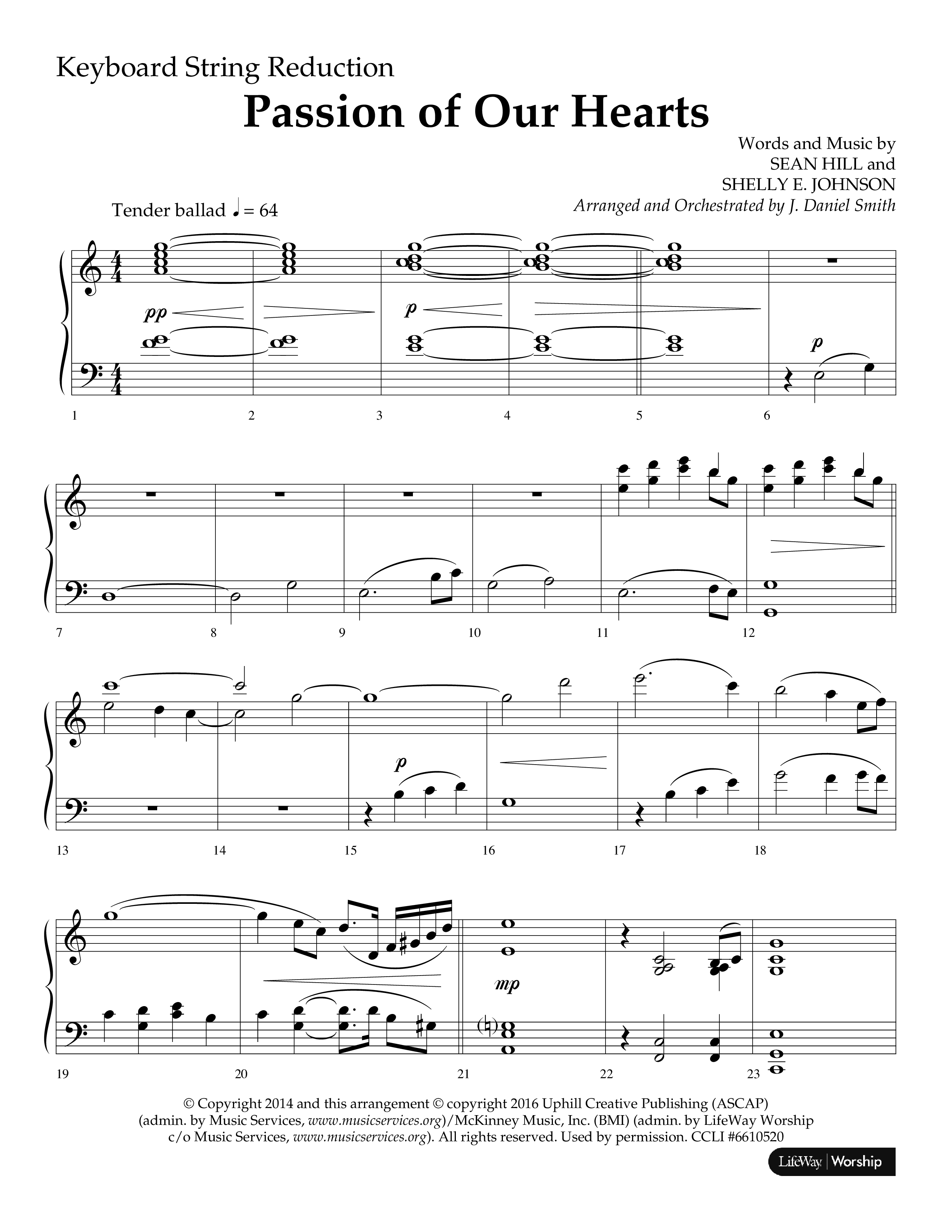 Passion Of Our Hearts (Choral Anthem SATB) String Reduction (Arr. J. Daniel Smith)