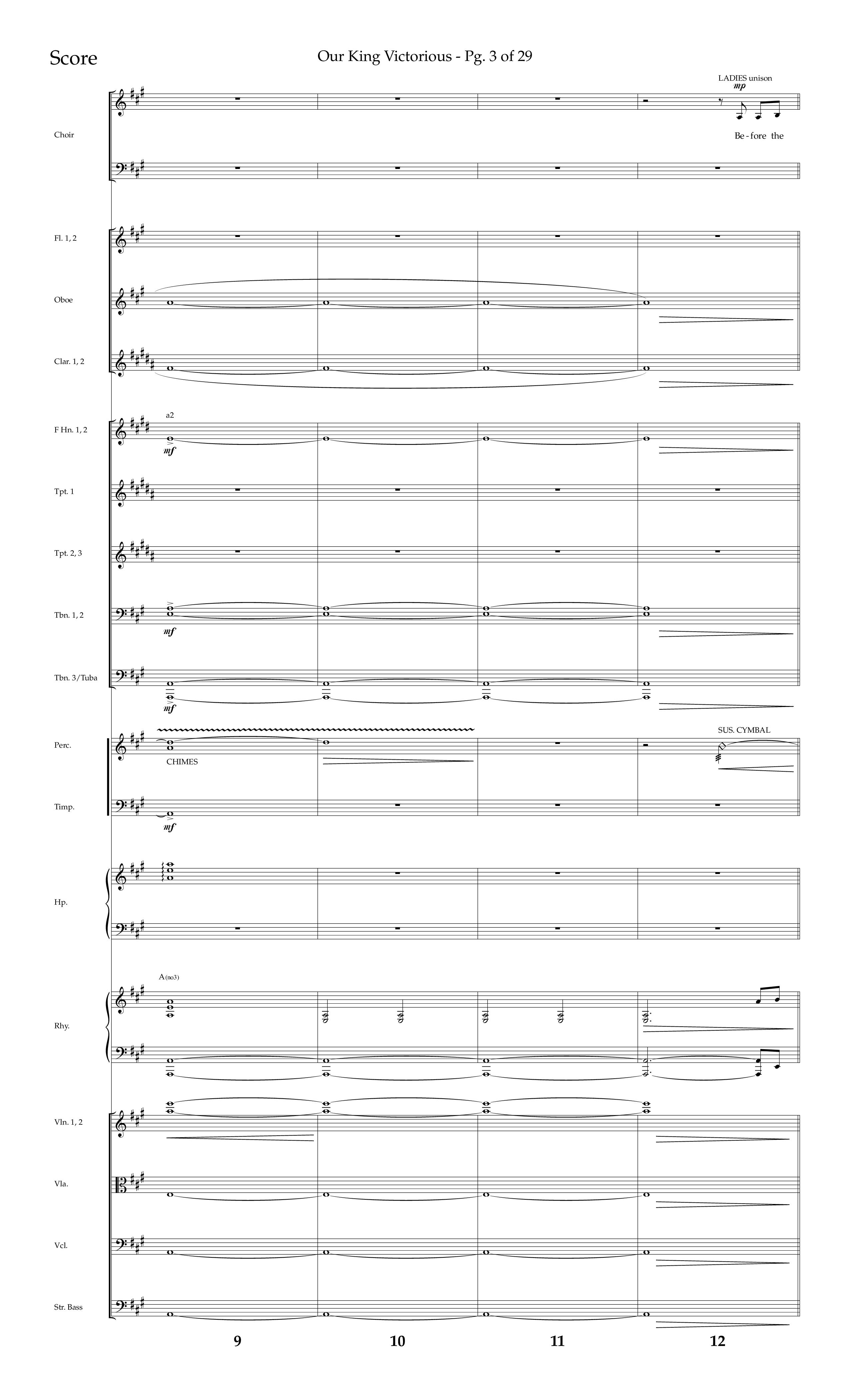 Our King Victorious (Choral Anthem SATB) Orchestration (Lifeway Choral / Arr. Richard Kingsmore)