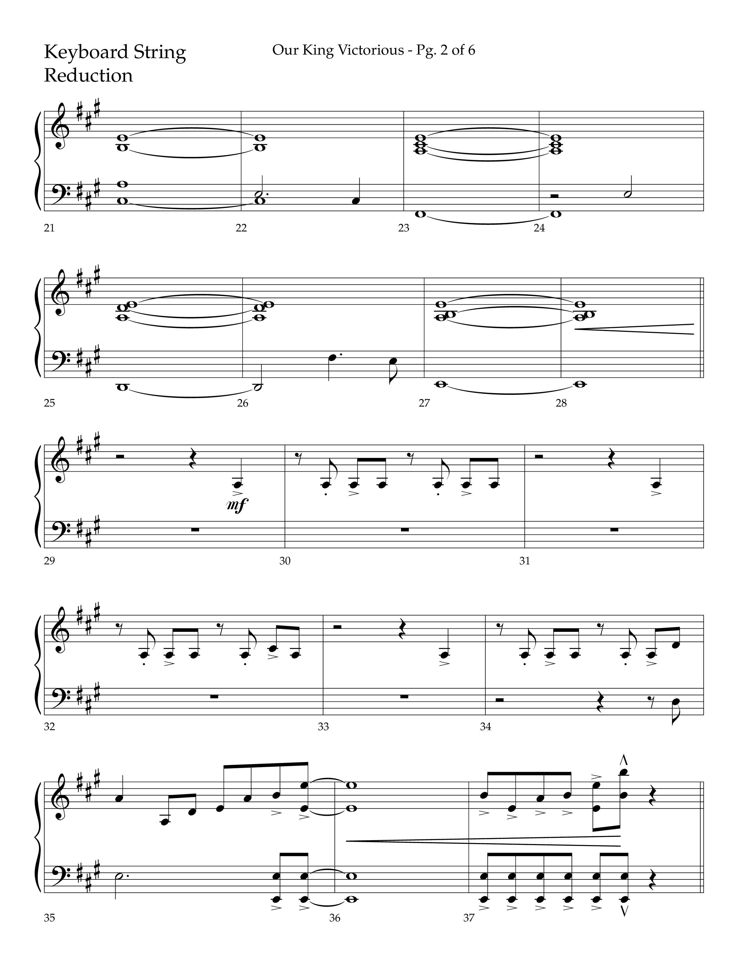 Our King Victorious (Choral Anthem SATB) String Reduction (Lifeway Choral / Arr. Richard Kingsmore)