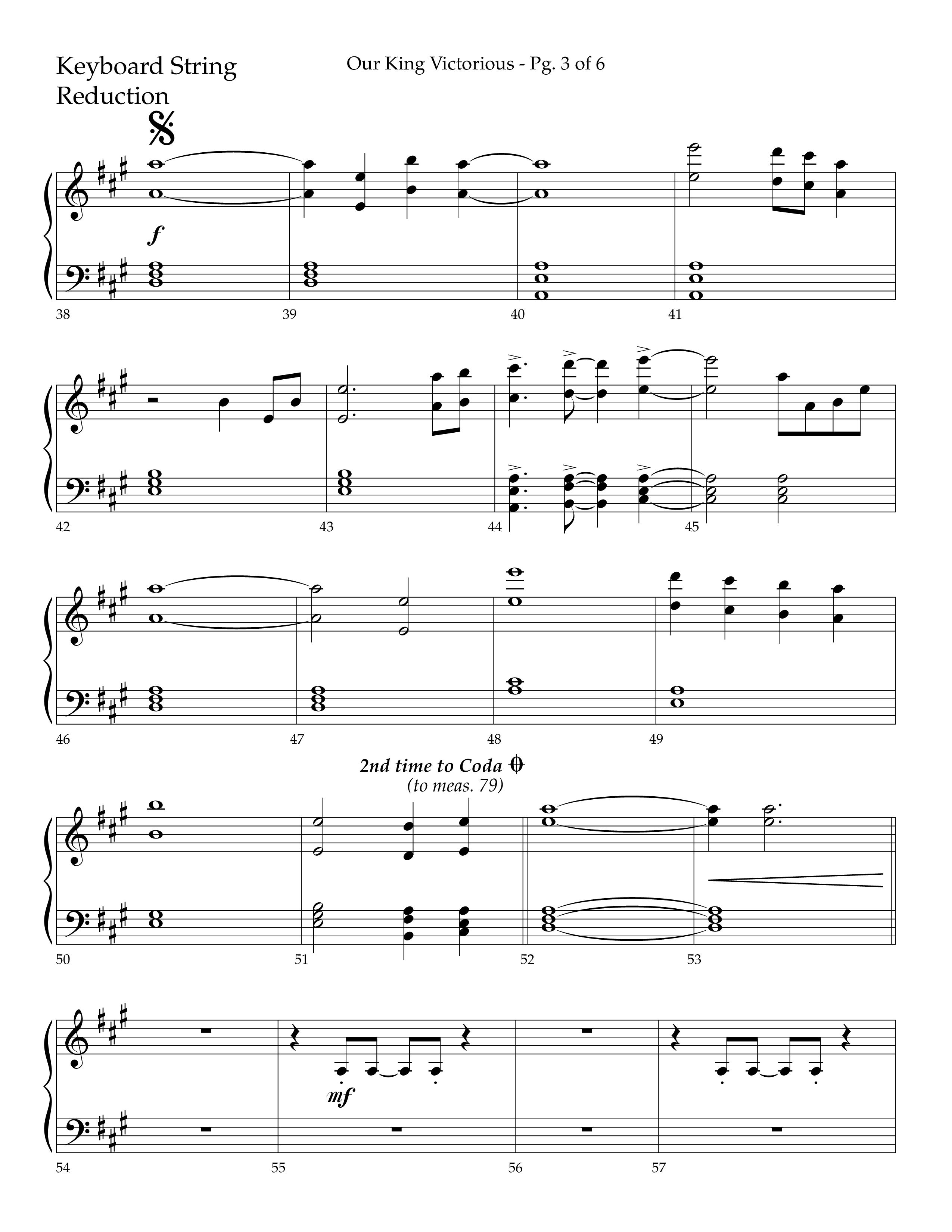 Our King Victorious (Choral Anthem SATB) String Reduction (Lifeway Choral / Arr. Richard Kingsmore)