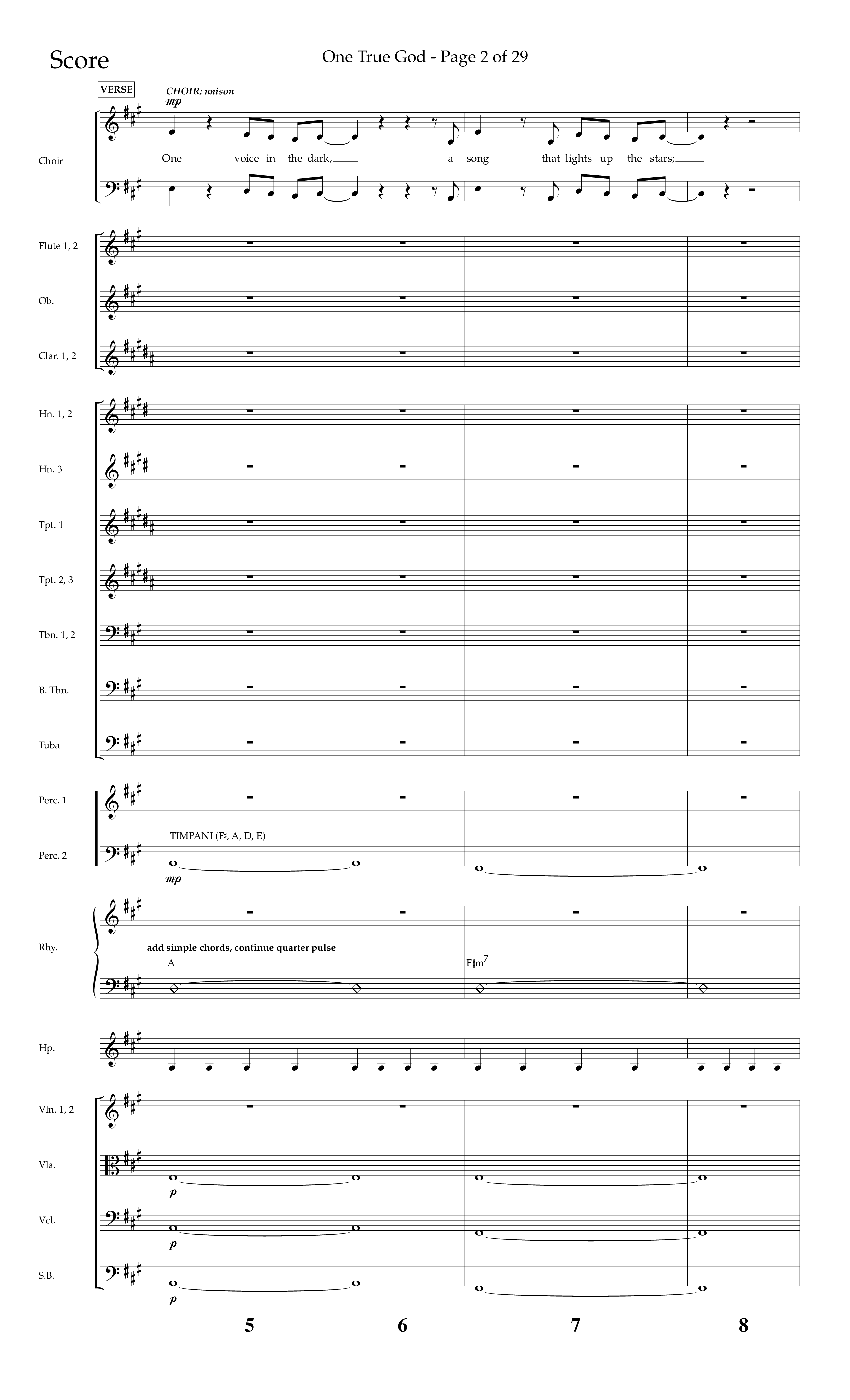 One True God (Choral Anthem SATB) Conductor's Score (Lifeway Choral / Arr. Bradley Knight)