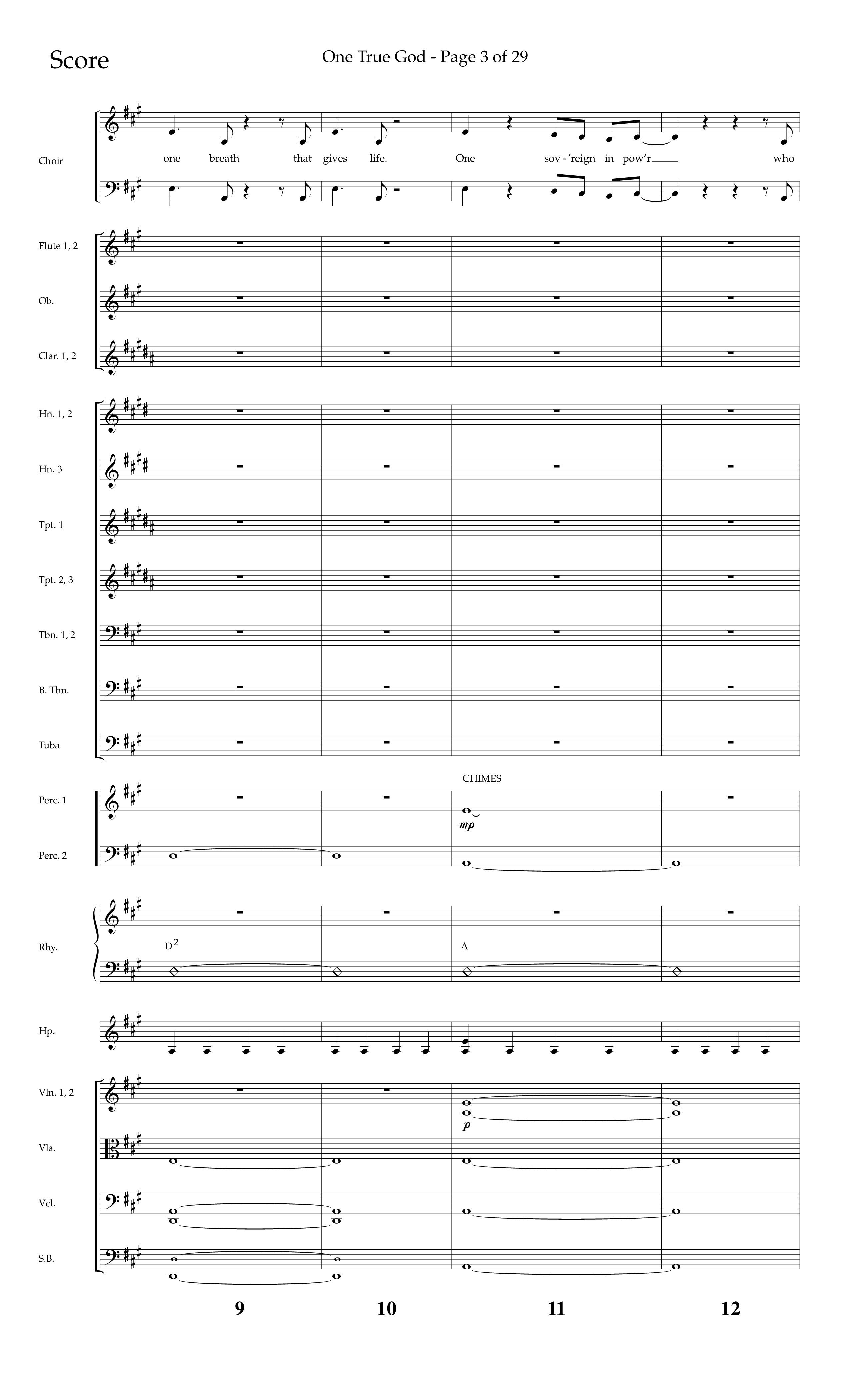 One True God (Choral Anthem SATB) Conductor's Score (Lifeway Choral / Arr. Bradley Knight)