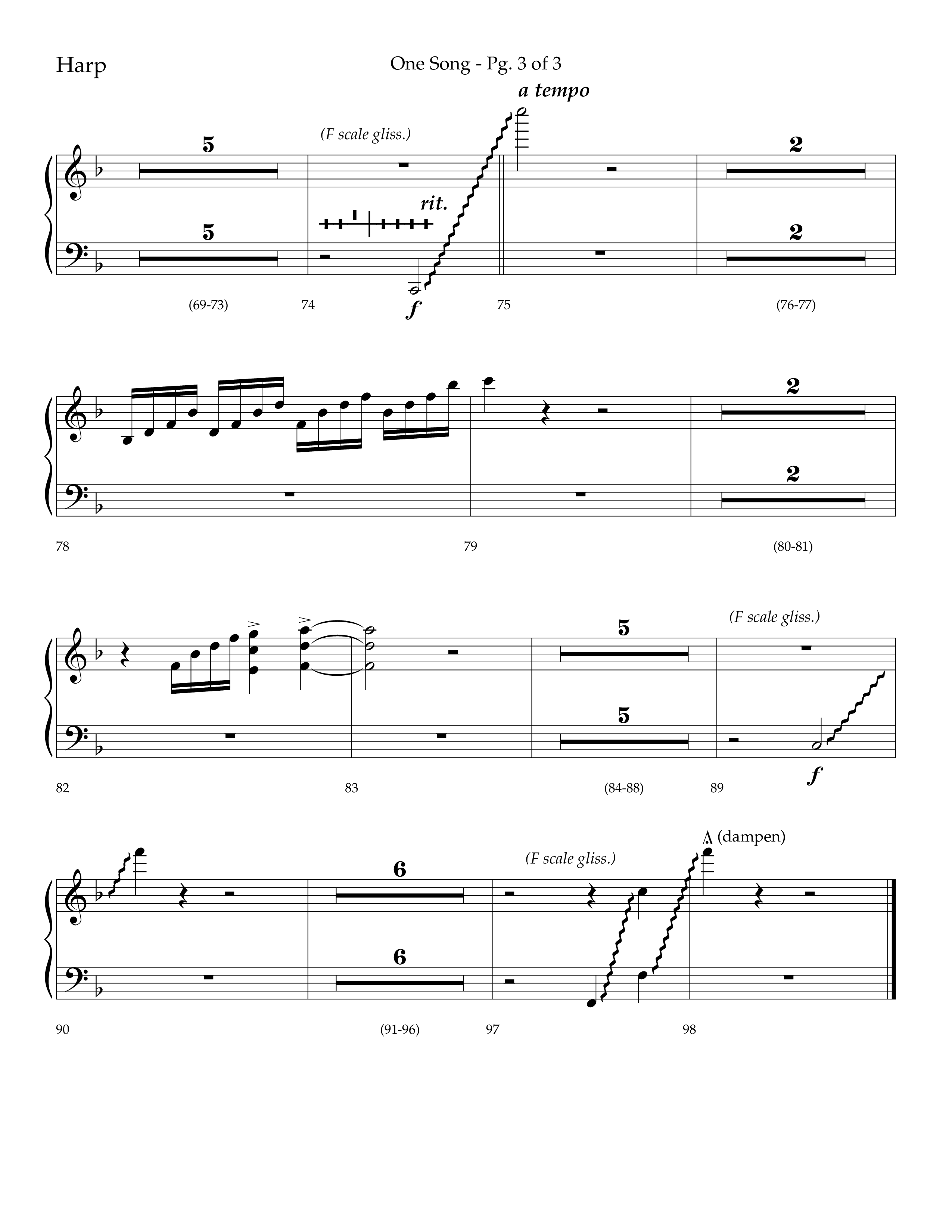 One Song (Choral Anthem SATB) Harp (Lifeway Choral / Arr. Robert Sterling)