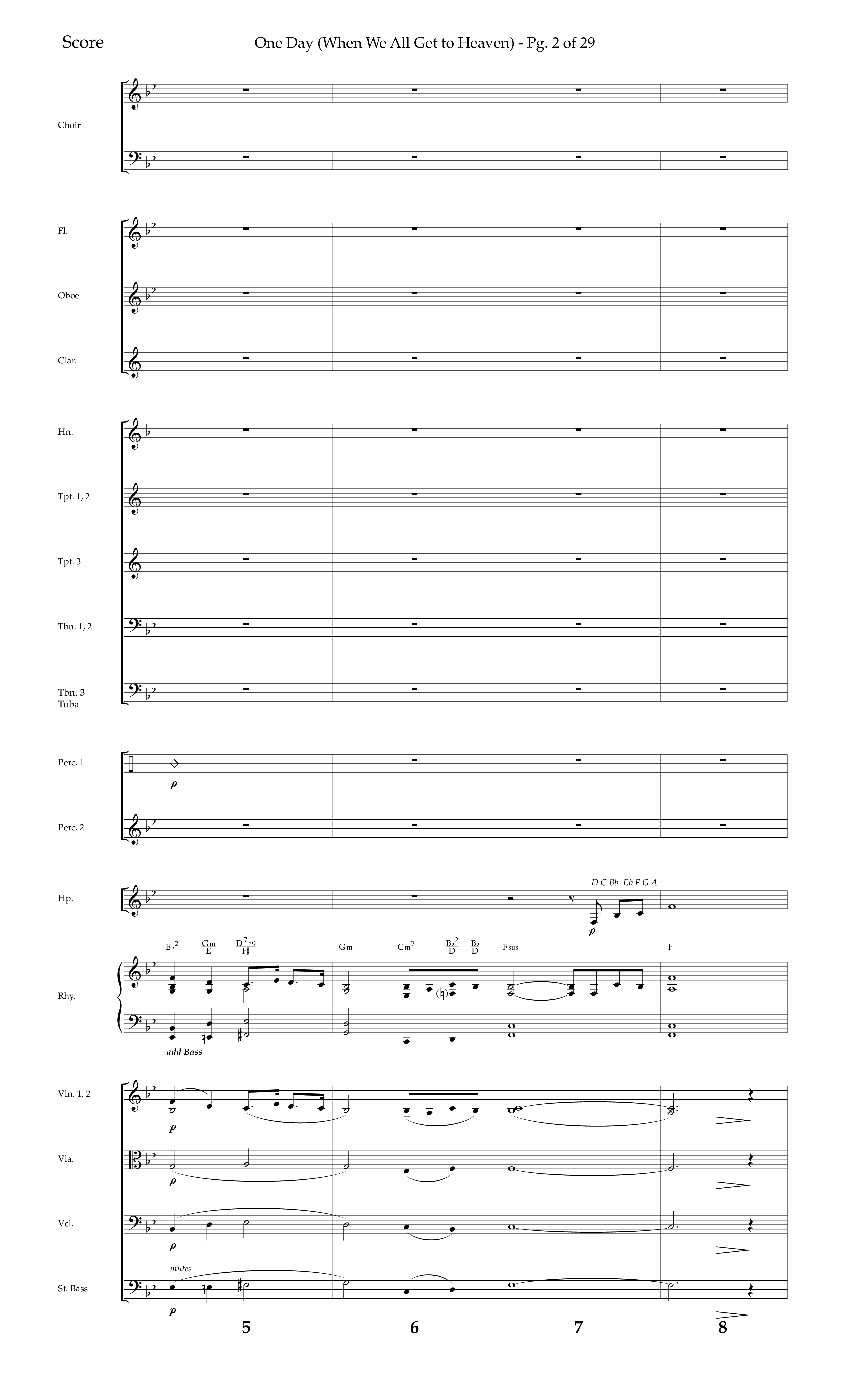 One Day (When We All Get To Heaven) (Choral Anthem SATB) Conductor's Score (Lifeway Choral / Arr. Cliff Duren)