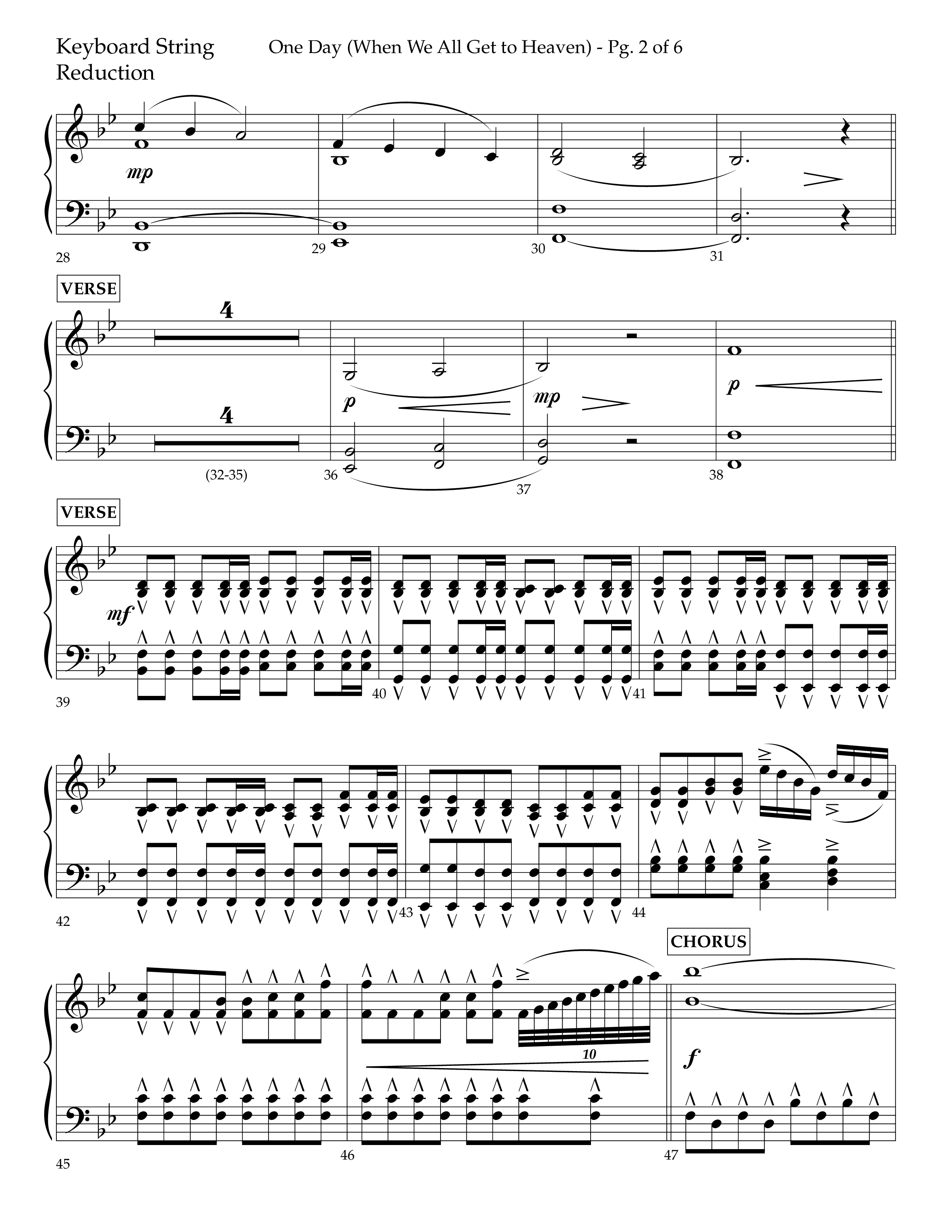 One Day (When We All Get To Heaven) (Choral Anthem SATB) String Reduction (Lifeway Choral / Arr. Cliff Duren)
