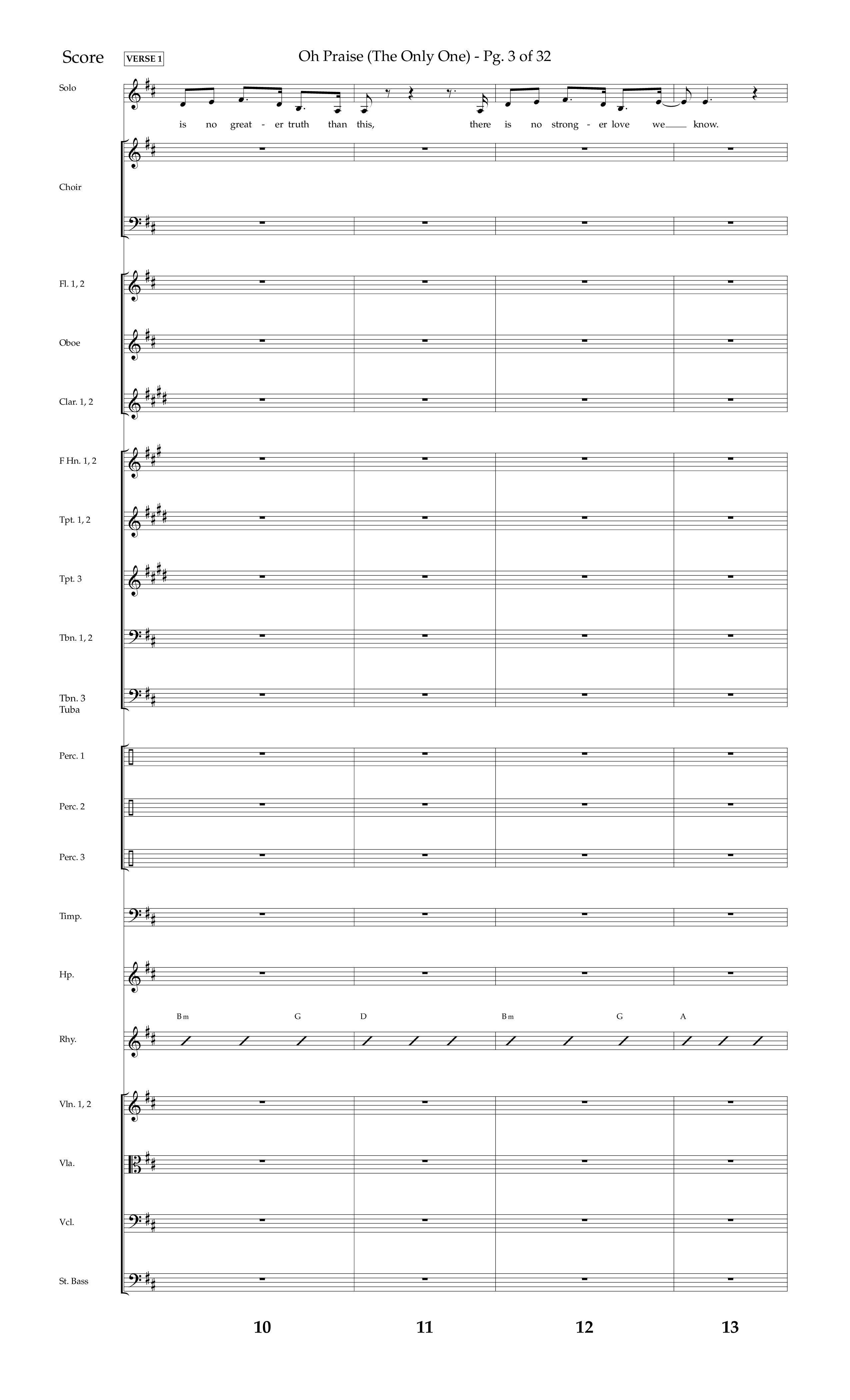 Oh Praise (The Only One) with Doxology (Choral Anthem SATB) Conductor's Score (Lifeway Choral / Arr. John Bolin / Orch. Cliff Duren)