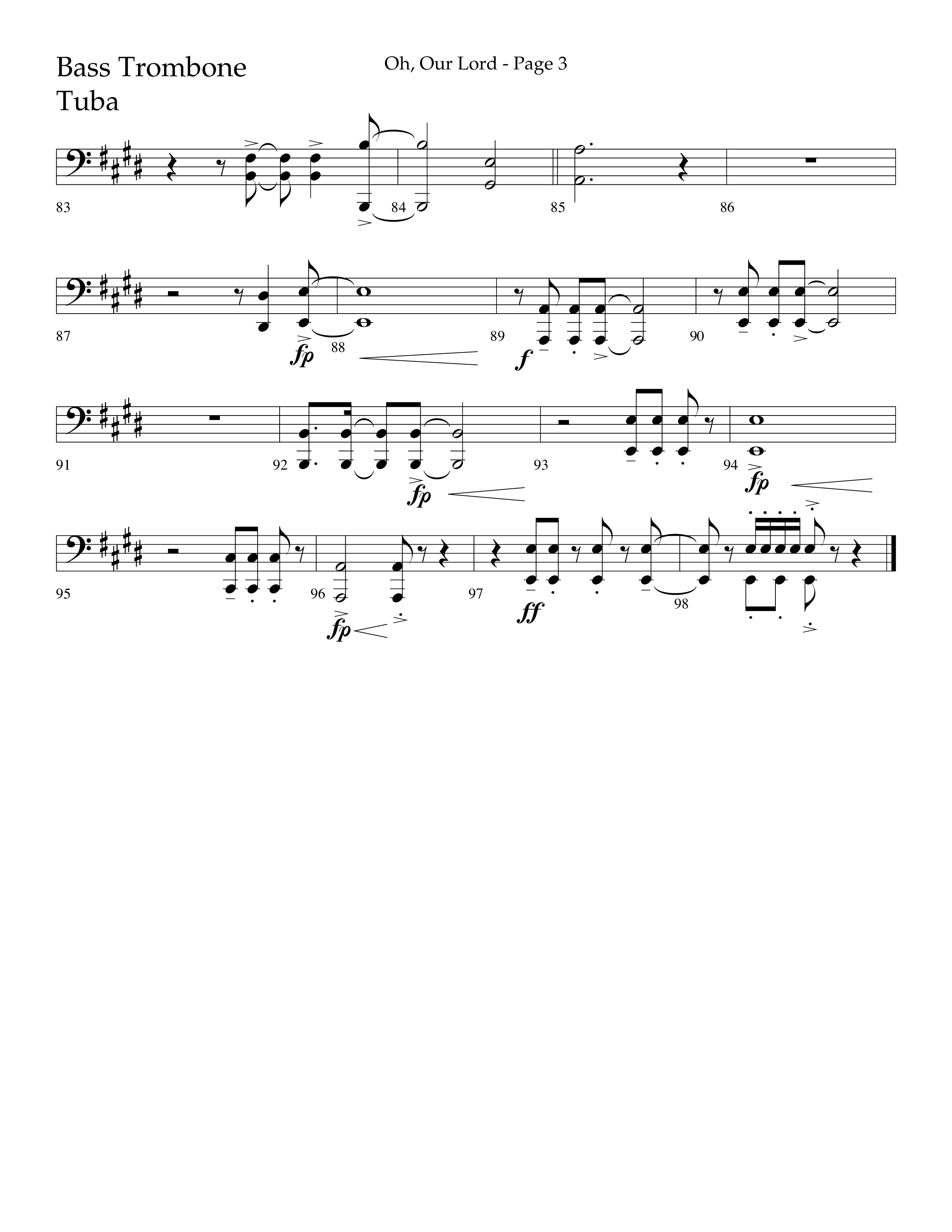 Oh Our Lord (Choral Anthem SATB) Orchestration (Lifeway Choral / Arr. Joshua Spacht)