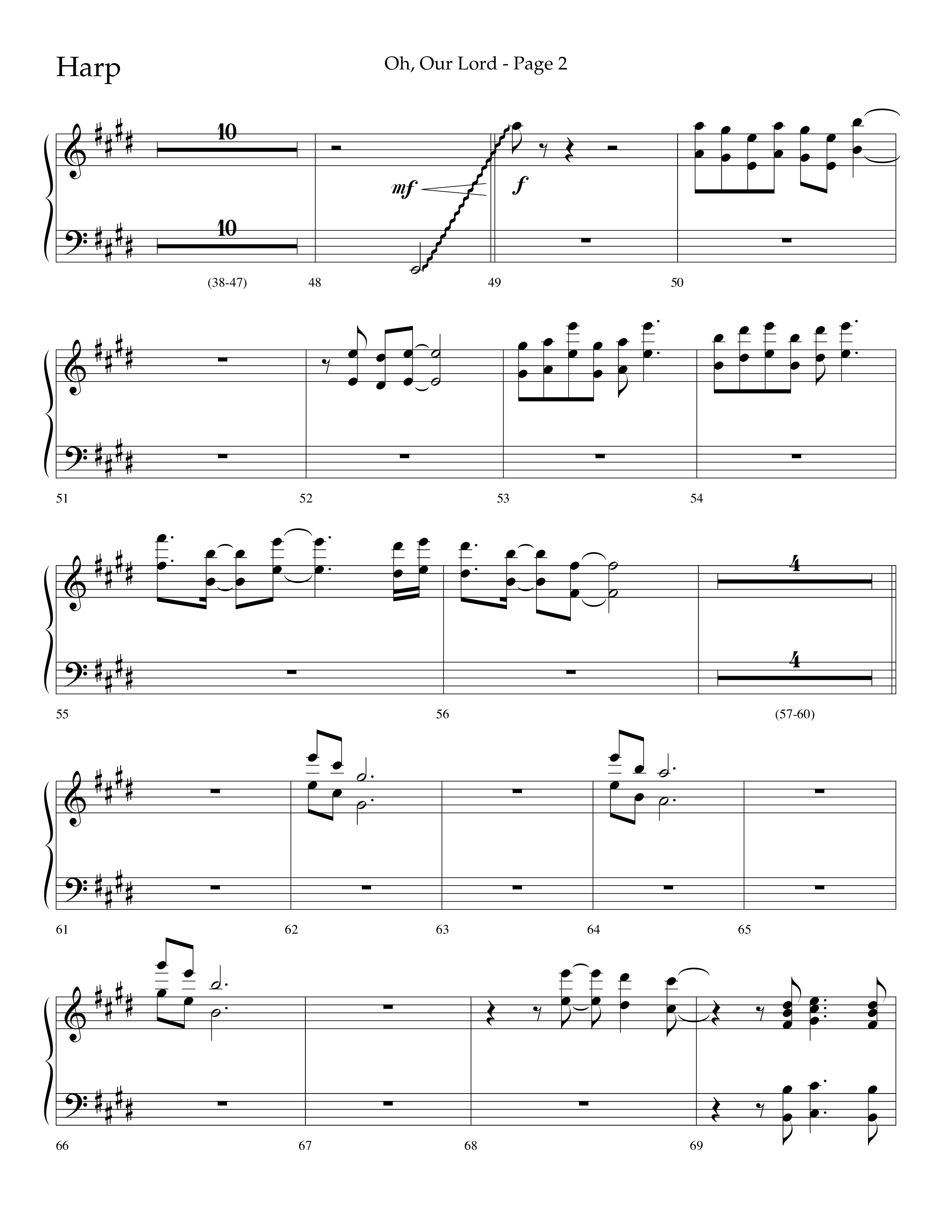 Oh Our Lord (Choral Anthem SATB) Harp (Lifeway Choral / Arr. Joshua Spacht)