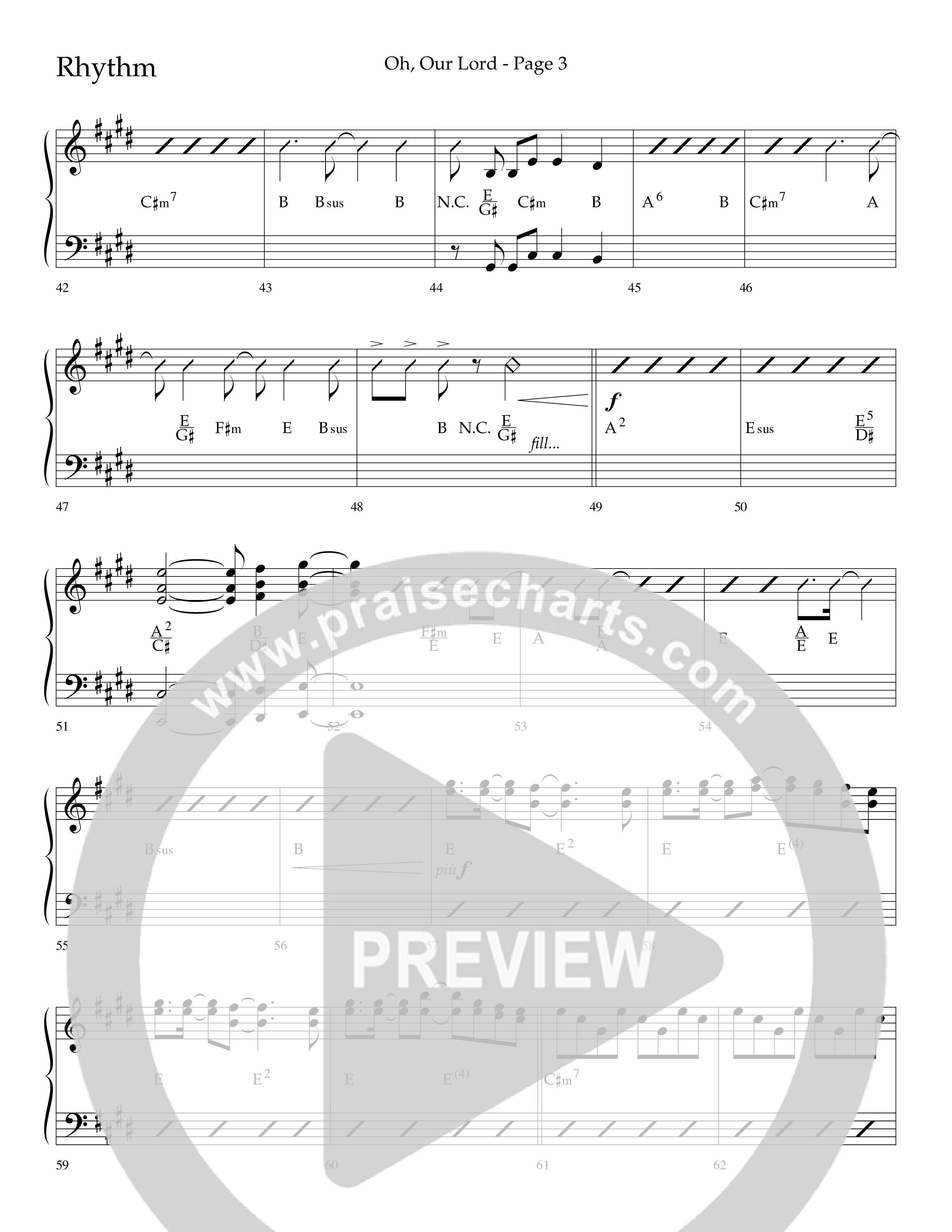 Oh Our Lord (Choral Anthem SATB) Lead Melody & Rhythm (Lifeway Choral / Arr. Joshua Spacht)