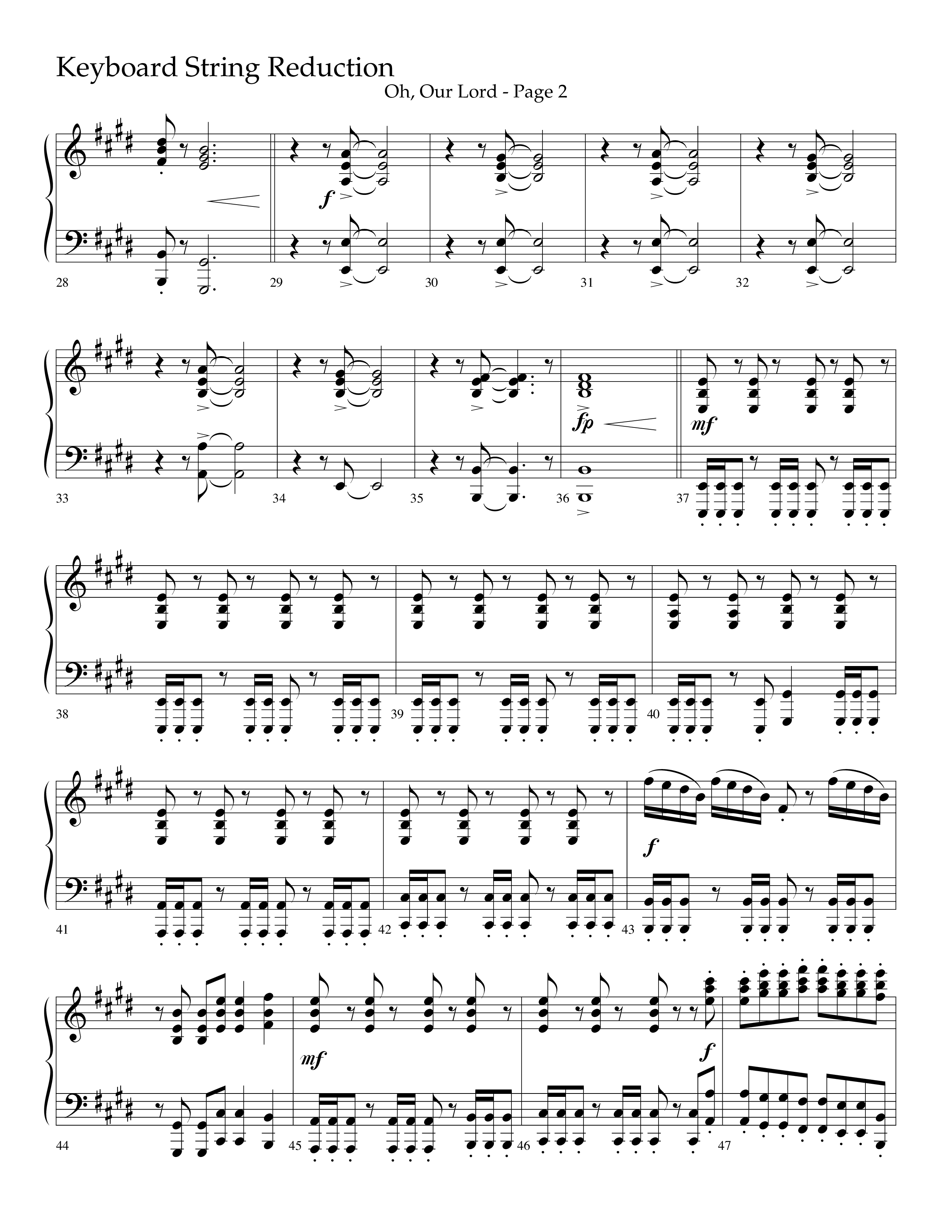 Oh Our Lord (Choral Anthem SATB) String Reduction (Lifeway Choral / Arr. Joshua Spacht)