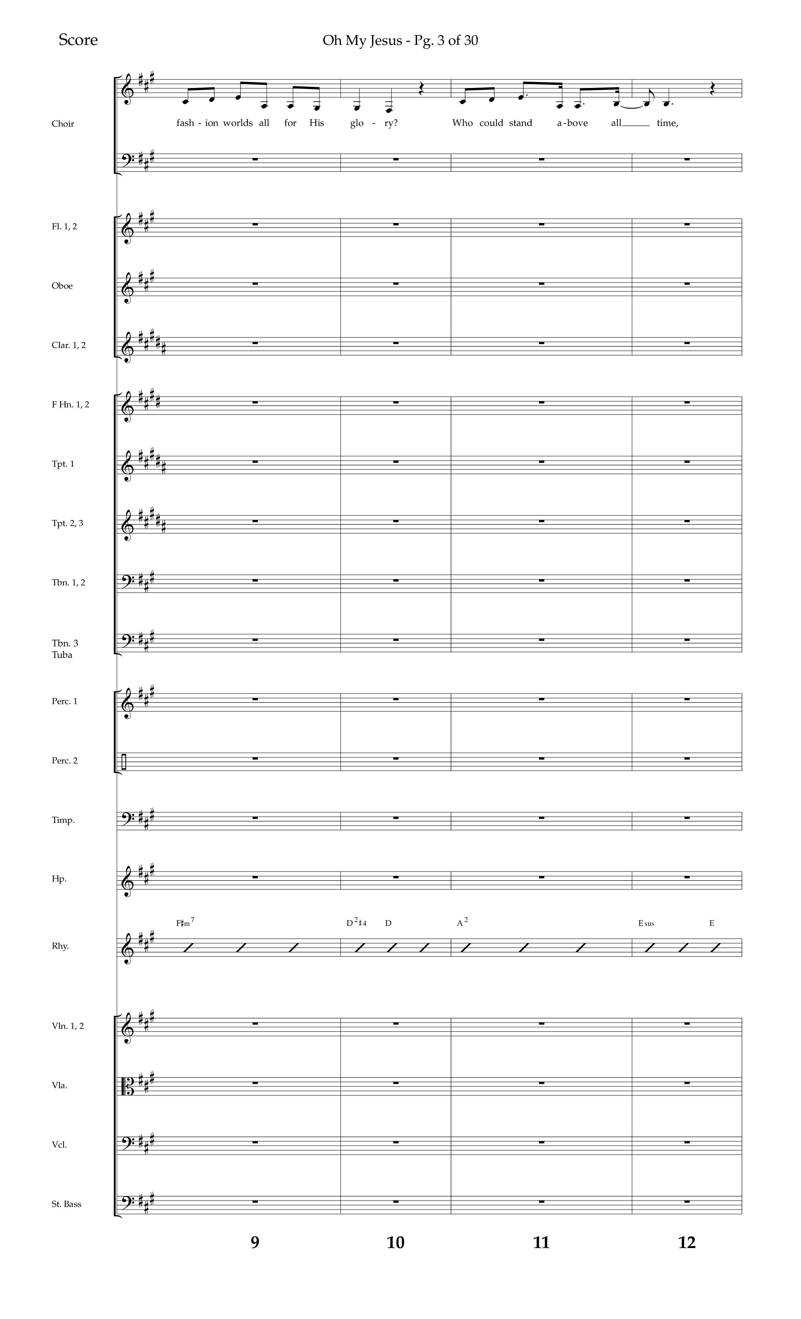 Oh My Jesus (Choral Anthem SATB) Orchestration (Lifeway Choral / Arr. John Bolin / Orch. David Shipps)