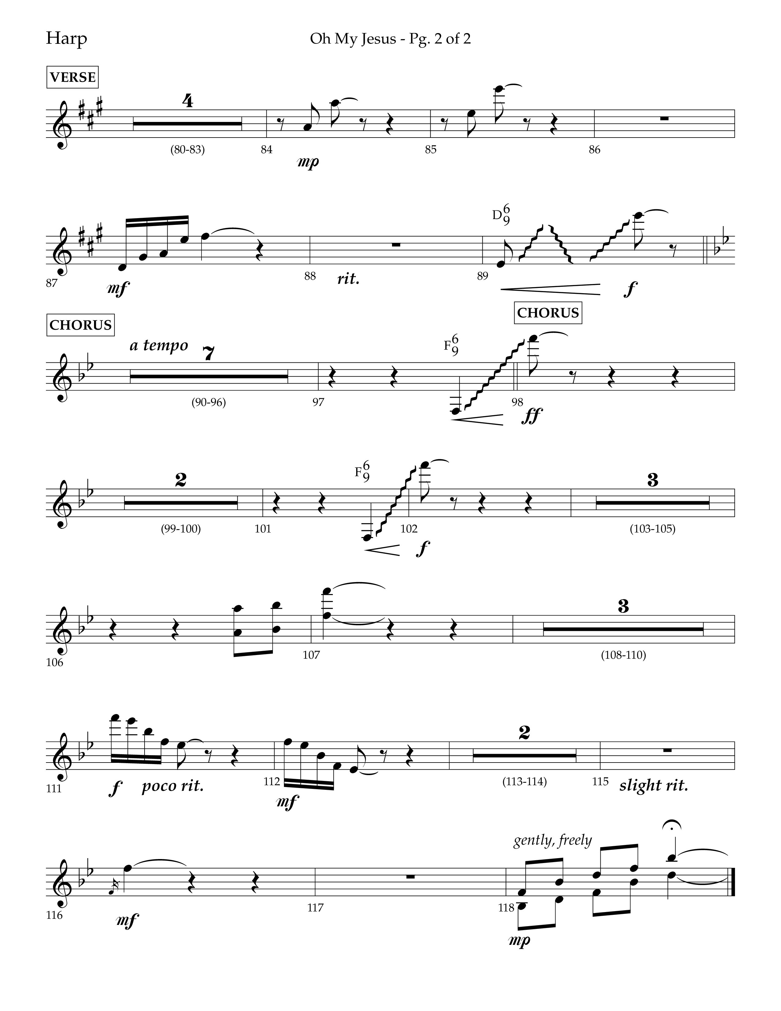 Oh My Jesus (Choral Anthem SATB) Harp (Lifeway Choral / Arr. John Bolin / Orch. David Shipps)