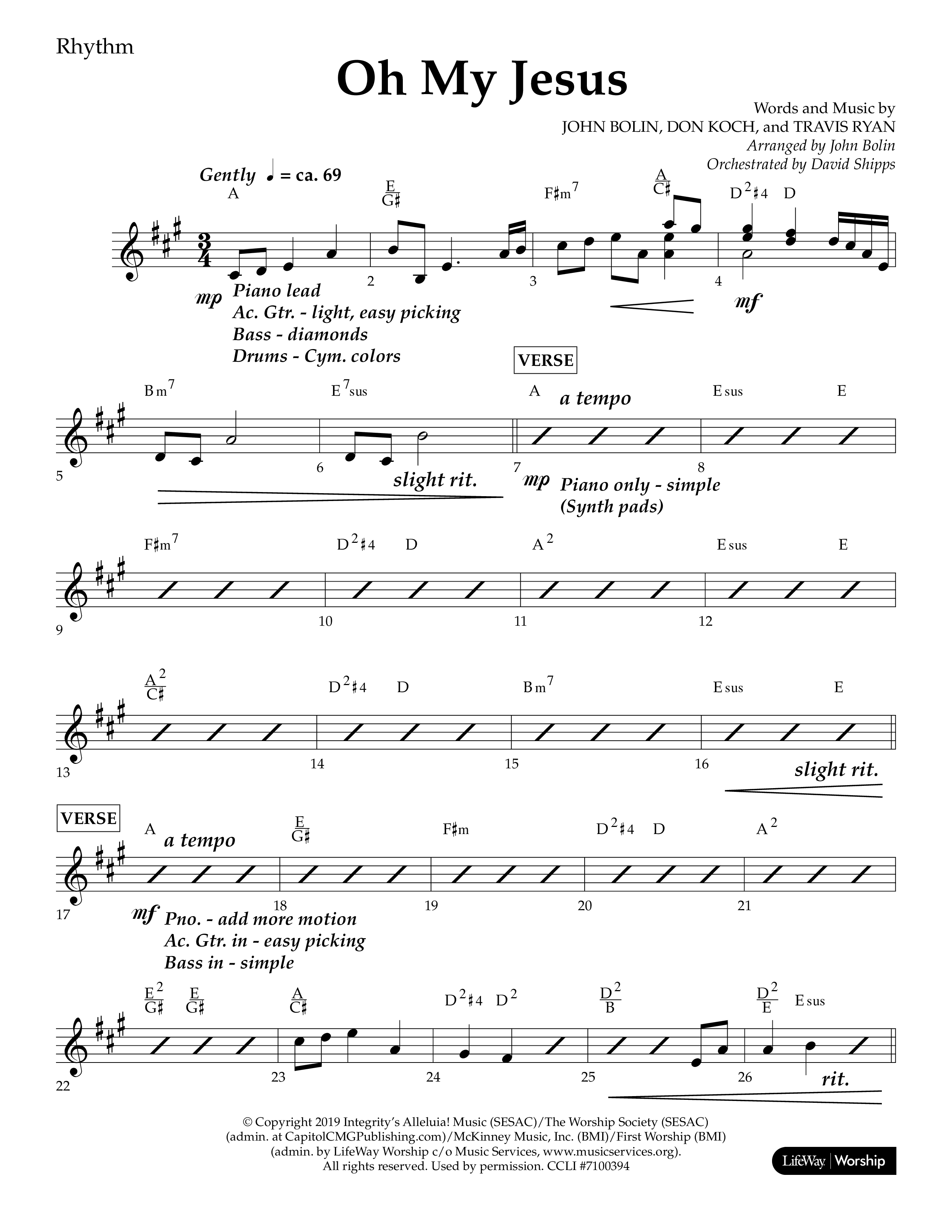 Oh My Jesus (Choral Anthem SATB) Lead Melody & Rhythm (Lifeway Choral / Arr. John Bolin / Orch. David Shipps)