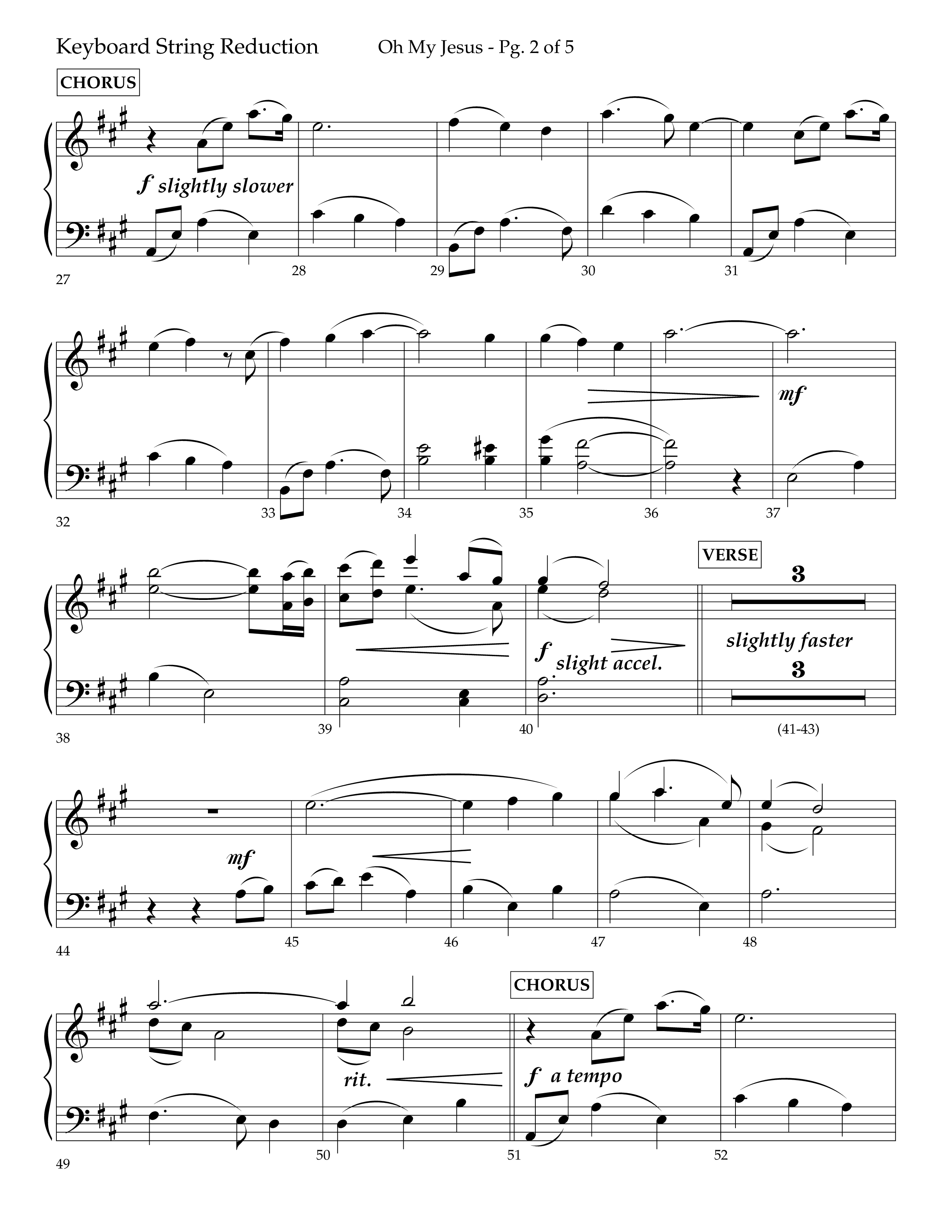 Oh My Jesus (Choral Anthem SATB) String Reduction (Lifeway Choral / Arr. John Bolin / Orch. David Shipps)