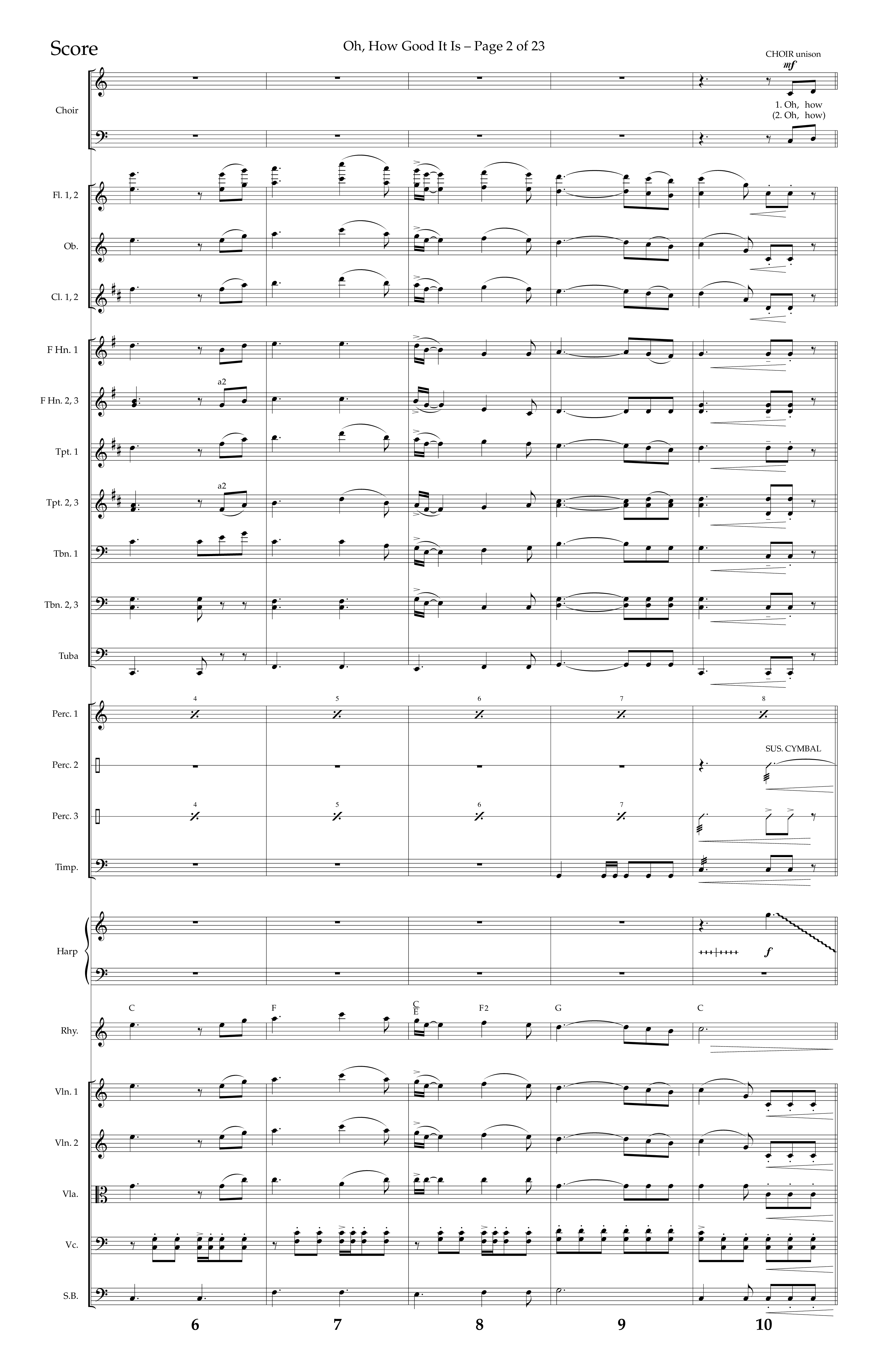 Oh How Good It Is (Choral Anthem SATB) Orchestration (Lifeway Choral / Arr. David Hamilton)