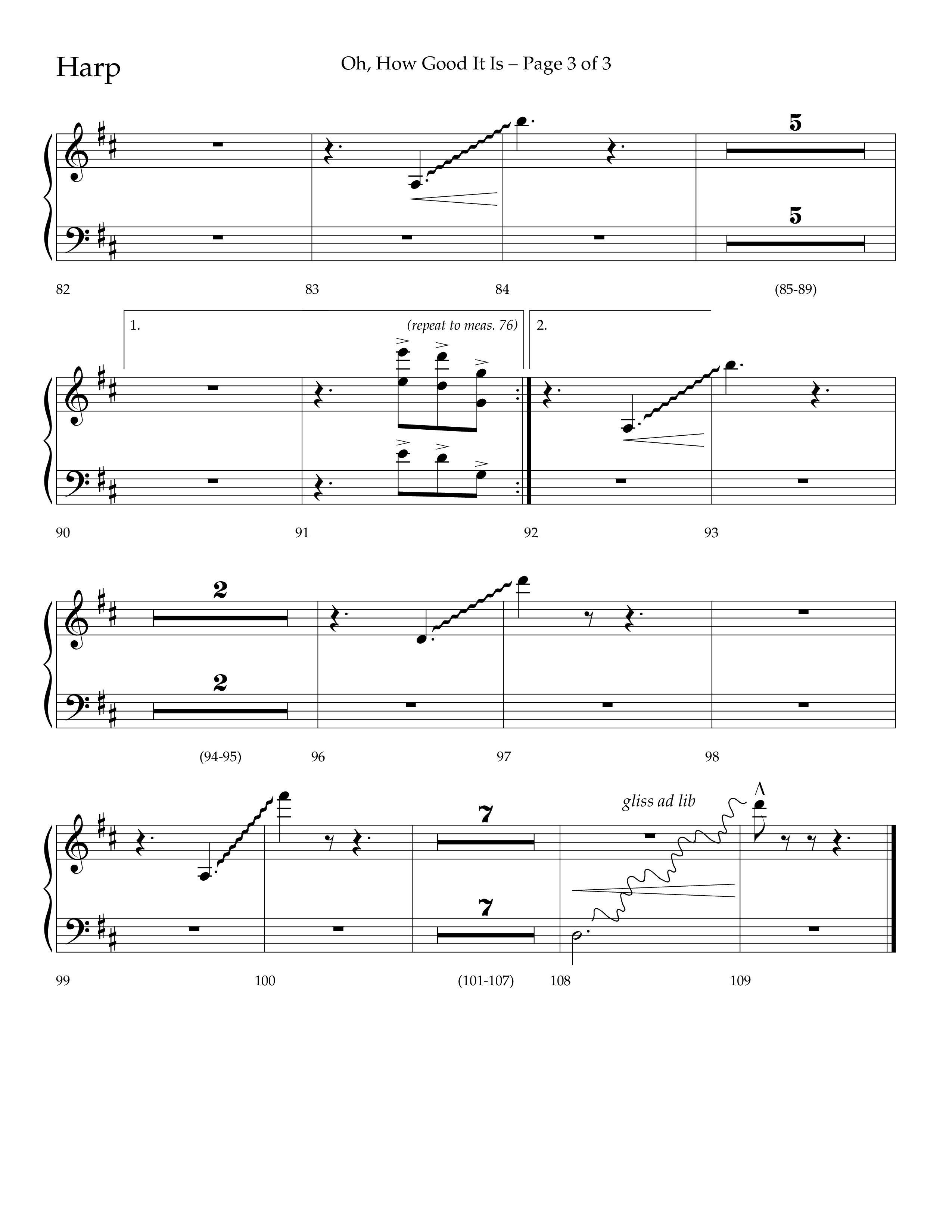 Oh How Good It Is (Choral Anthem SATB) Harp (Lifeway Choral / Arr. David Hamilton)