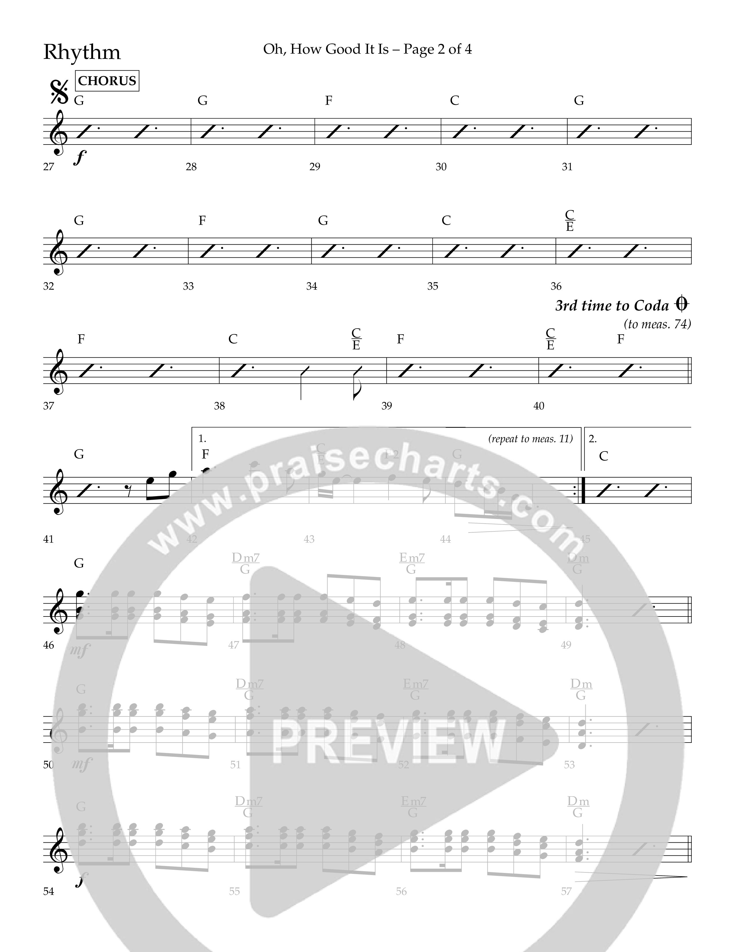 Oh How Good It Is (Choral Anthem SATB) Lead Melody & Rhythm (Lifeway Choral / Arr. David Hamilton)