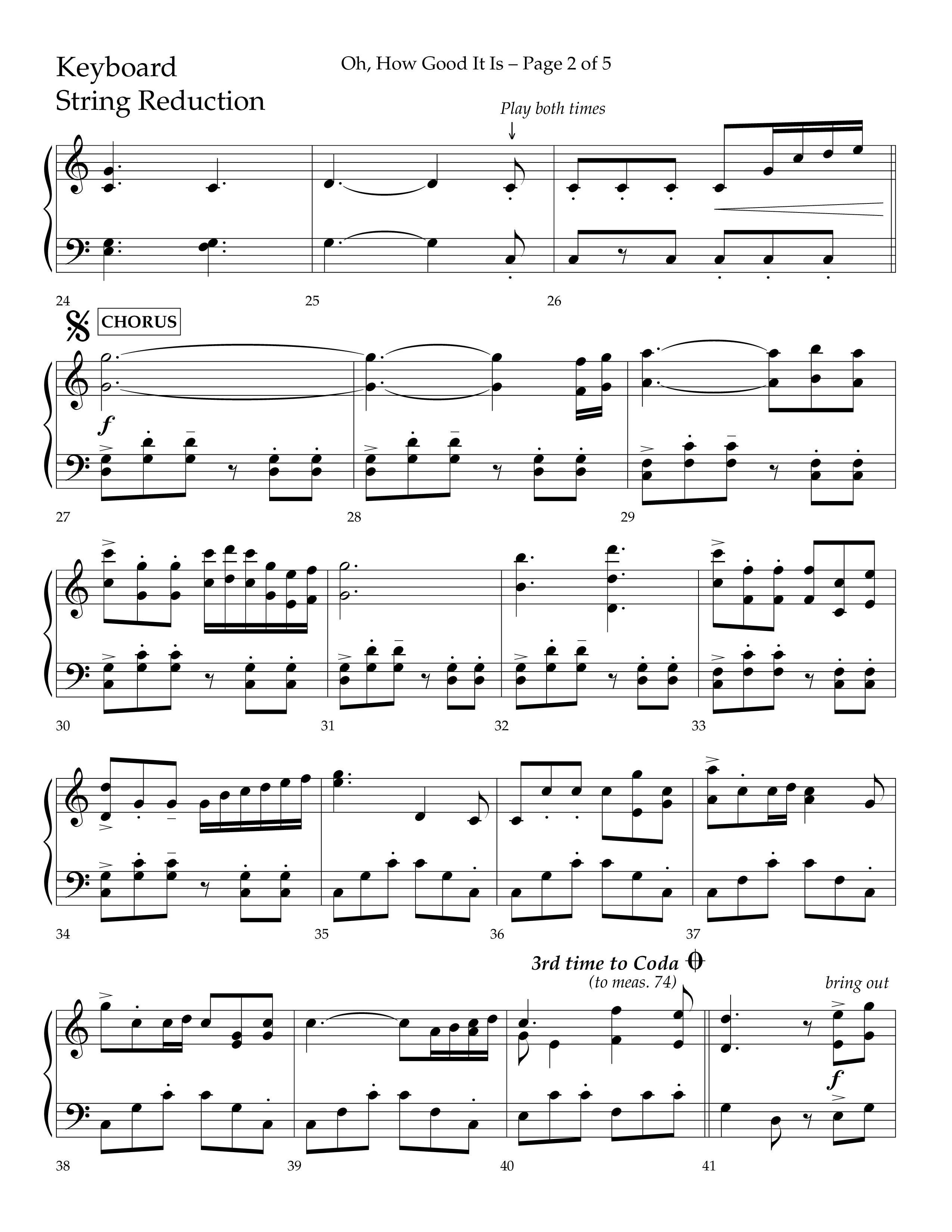 Oh How Good It Is (Choral Anthem SATB) String Reduction (Lifeway Choral / Arr. David Hamilton)