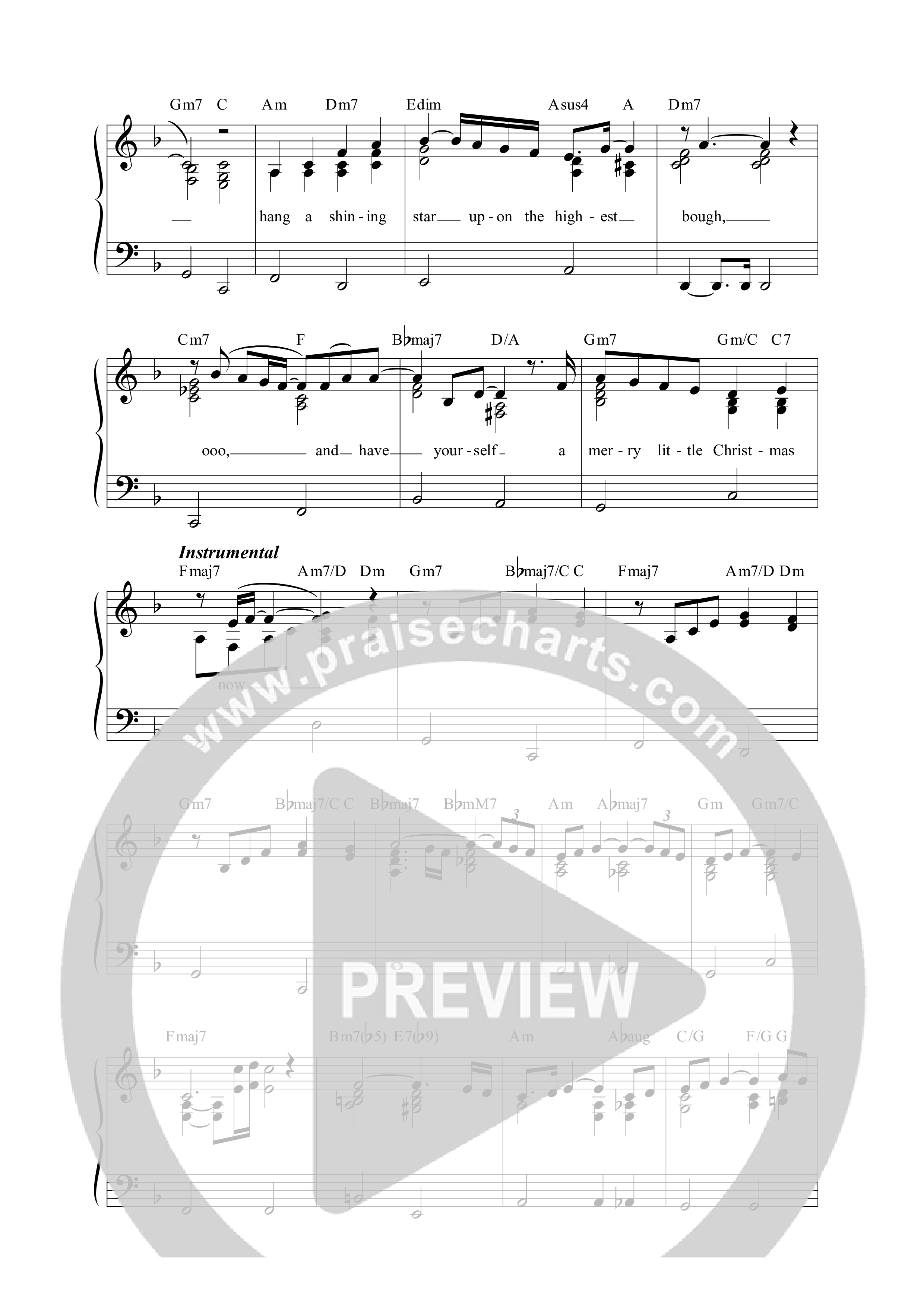 Have Yourself A Merry Little Christmas Lead Sheet Melody (Sarah Kroger)