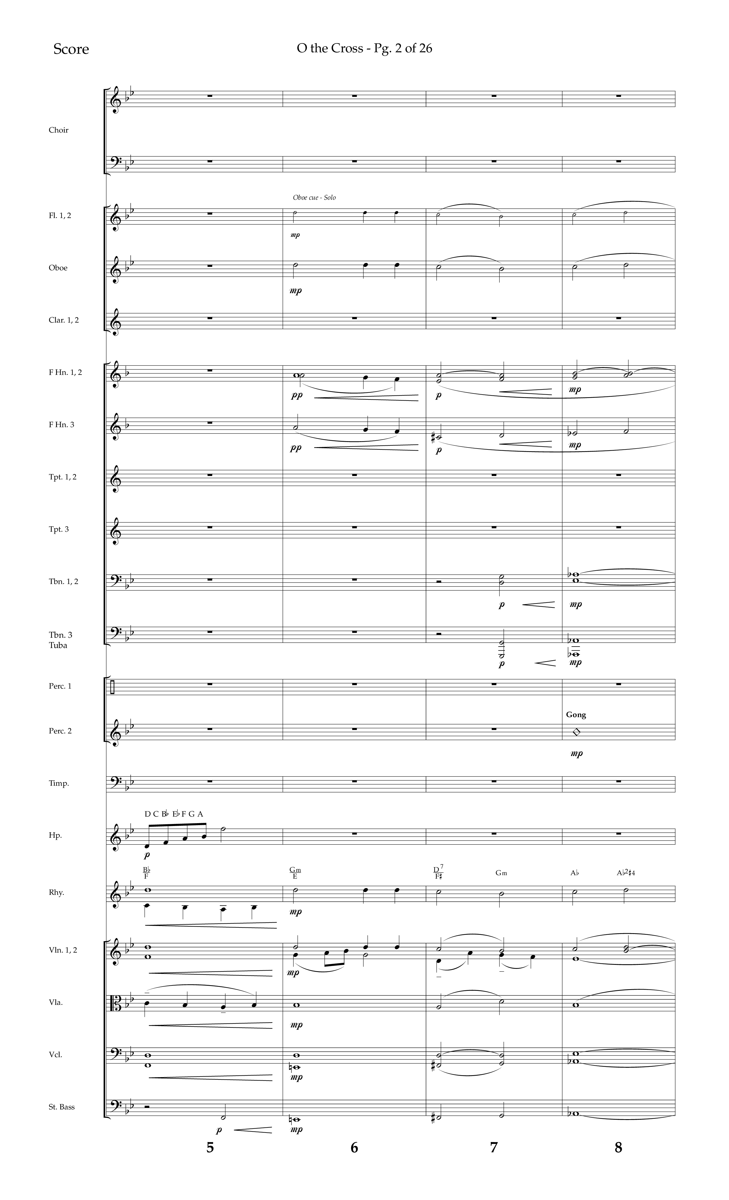 O The Cross (Choral Anthem SATB) Orchestration (Lifeway Choral / Arr. Cliff Duren)