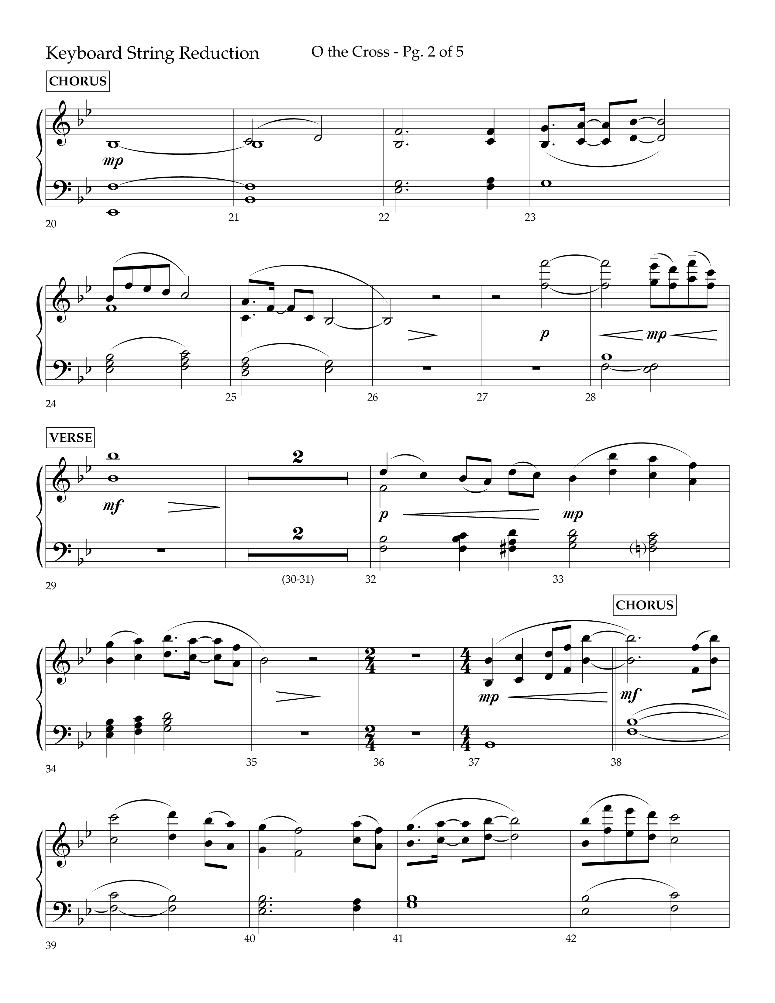 O The Cross (Choral Anthem SATB) String Reduction (Lifeway Choral / Arr. Cliff Duren)