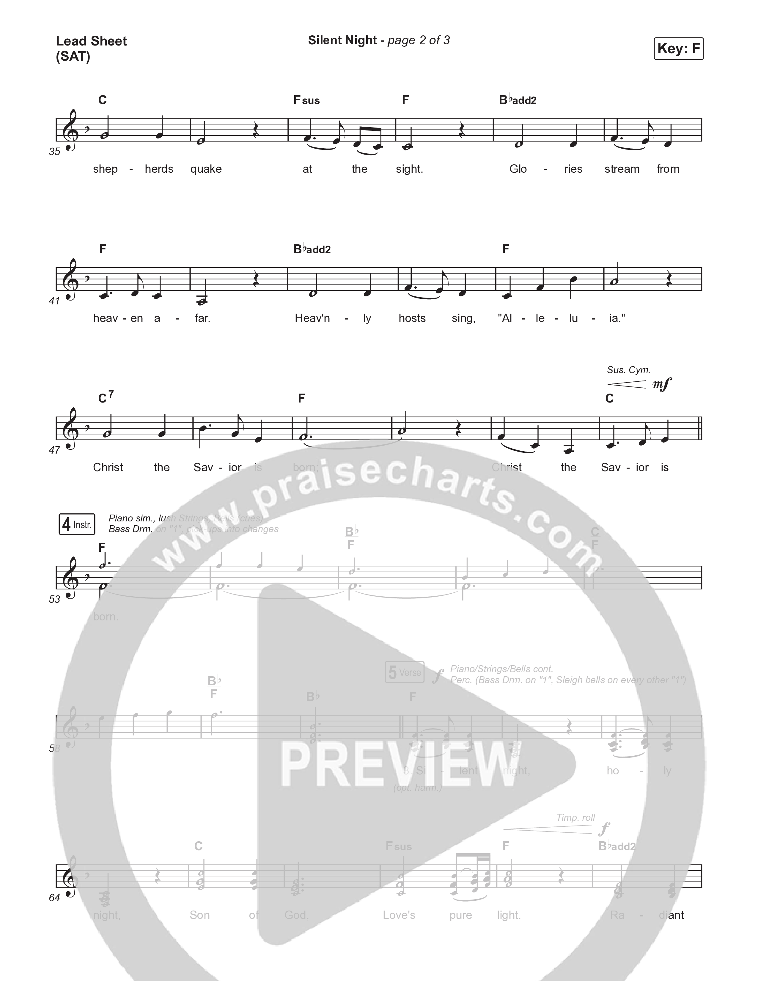 Silent Night Lead Sheet (SAT) (Sarah Kroger)