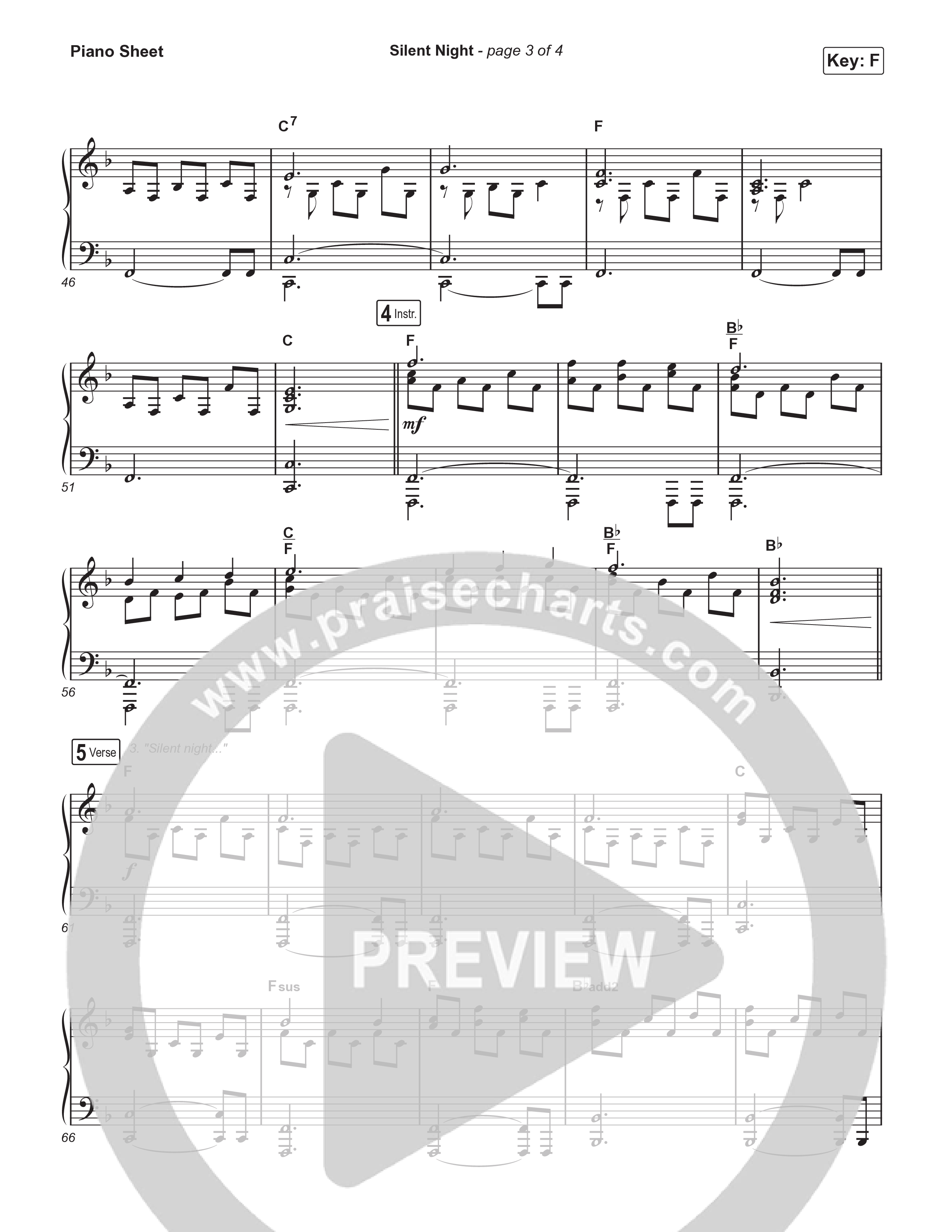 Silent Night Piano Sheet (Sarah Kroger)