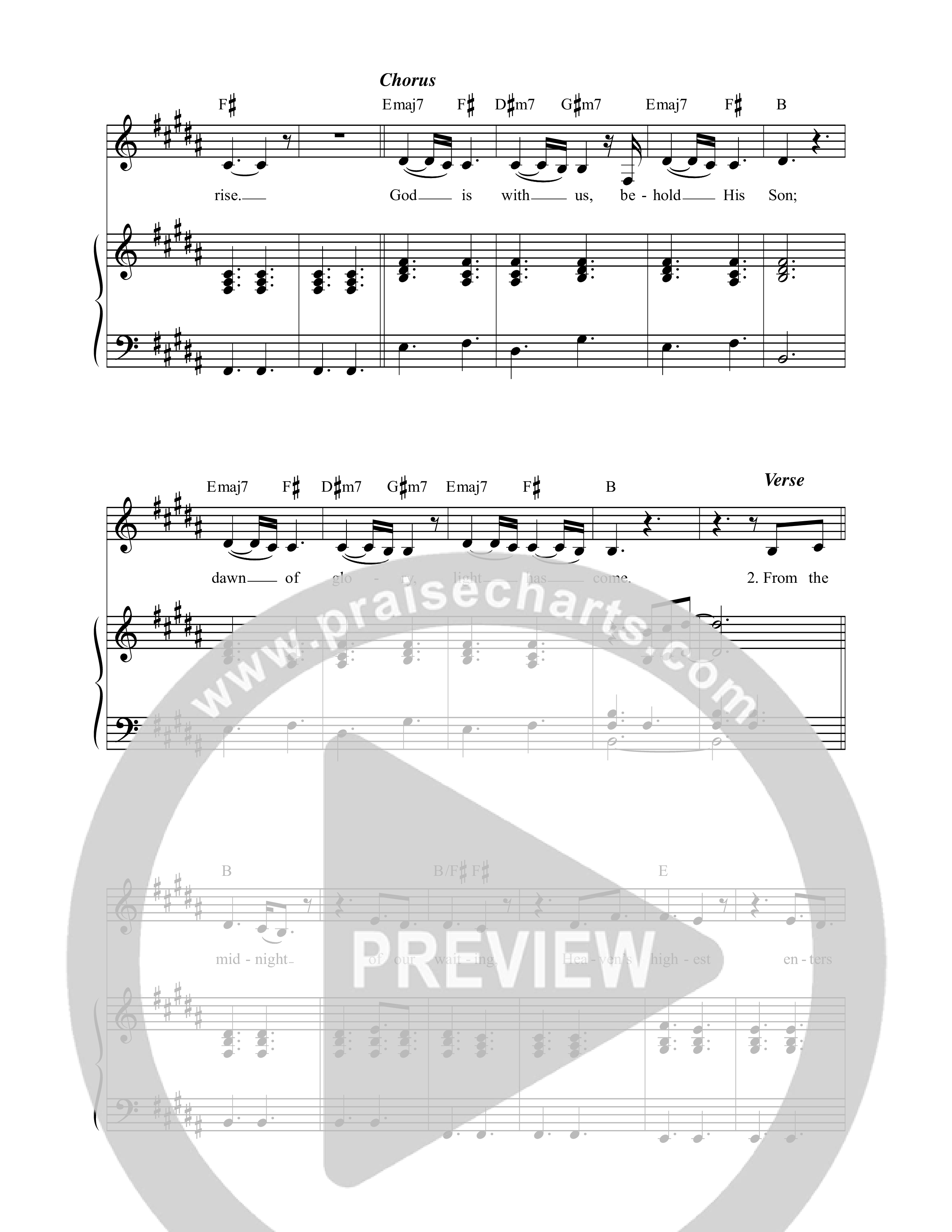 Light Has Come Piano/Melody (Sarah Kroger)