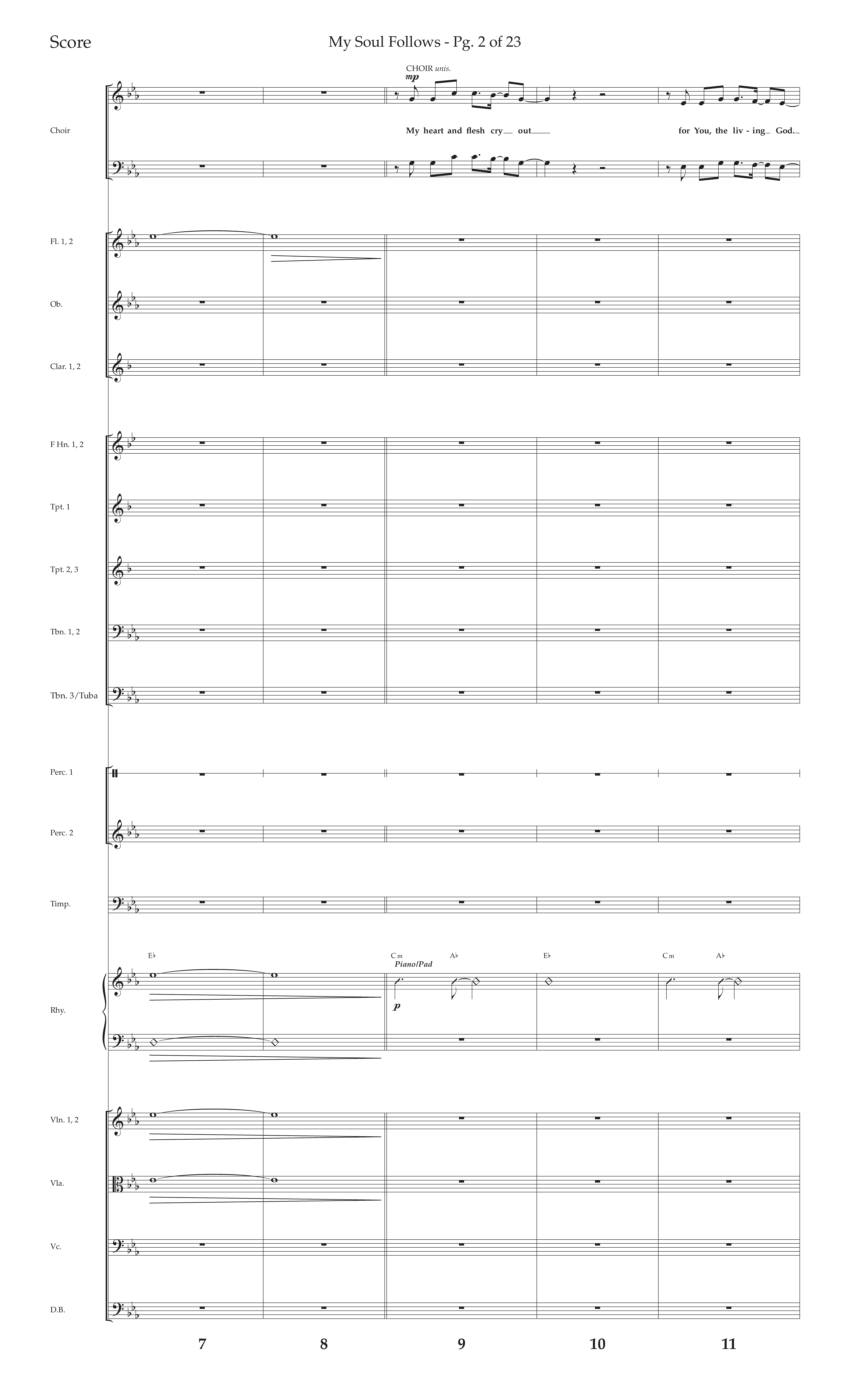 My Soul Follows (Choral Anthem SATB) Orchestration (Lifeway Choral / Arr. Nick Robertson)