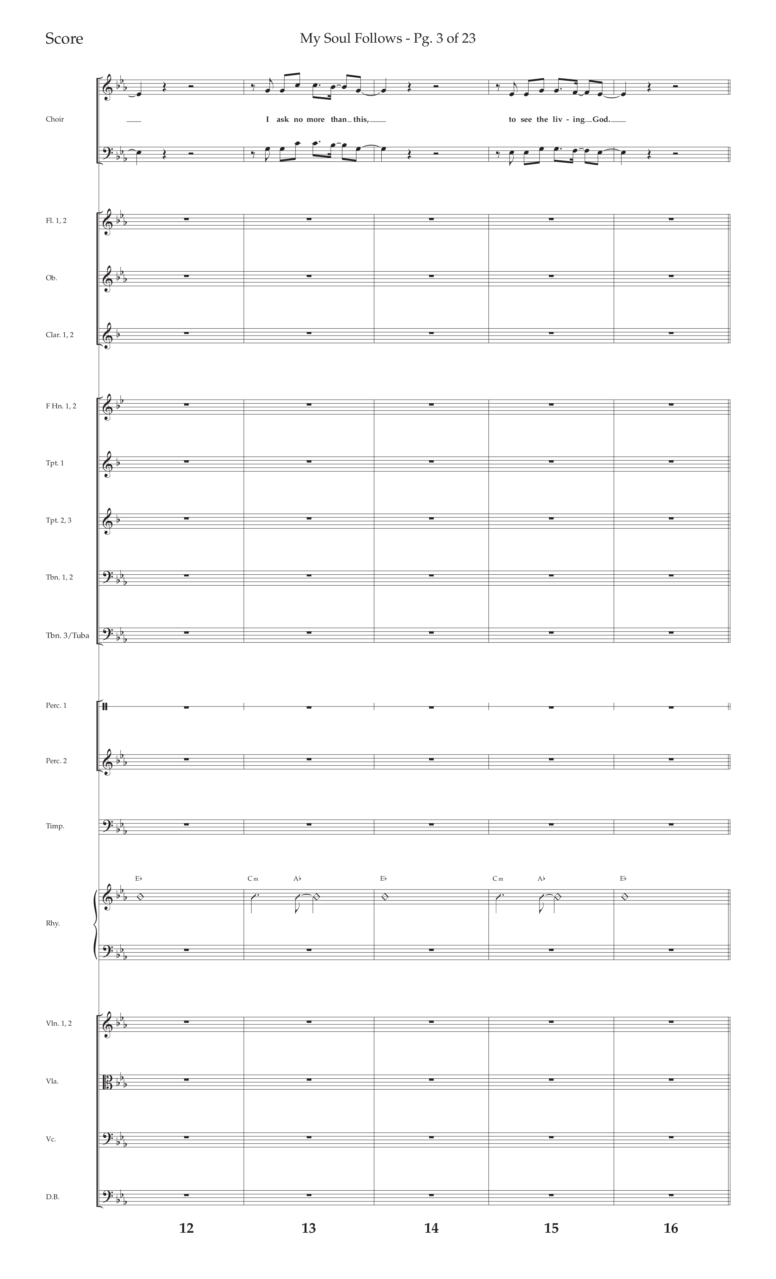 My Soul Follows (Choral Anthem SATB) Conductor's Score (Lifeway Choral / Arr. Nick Robertson)