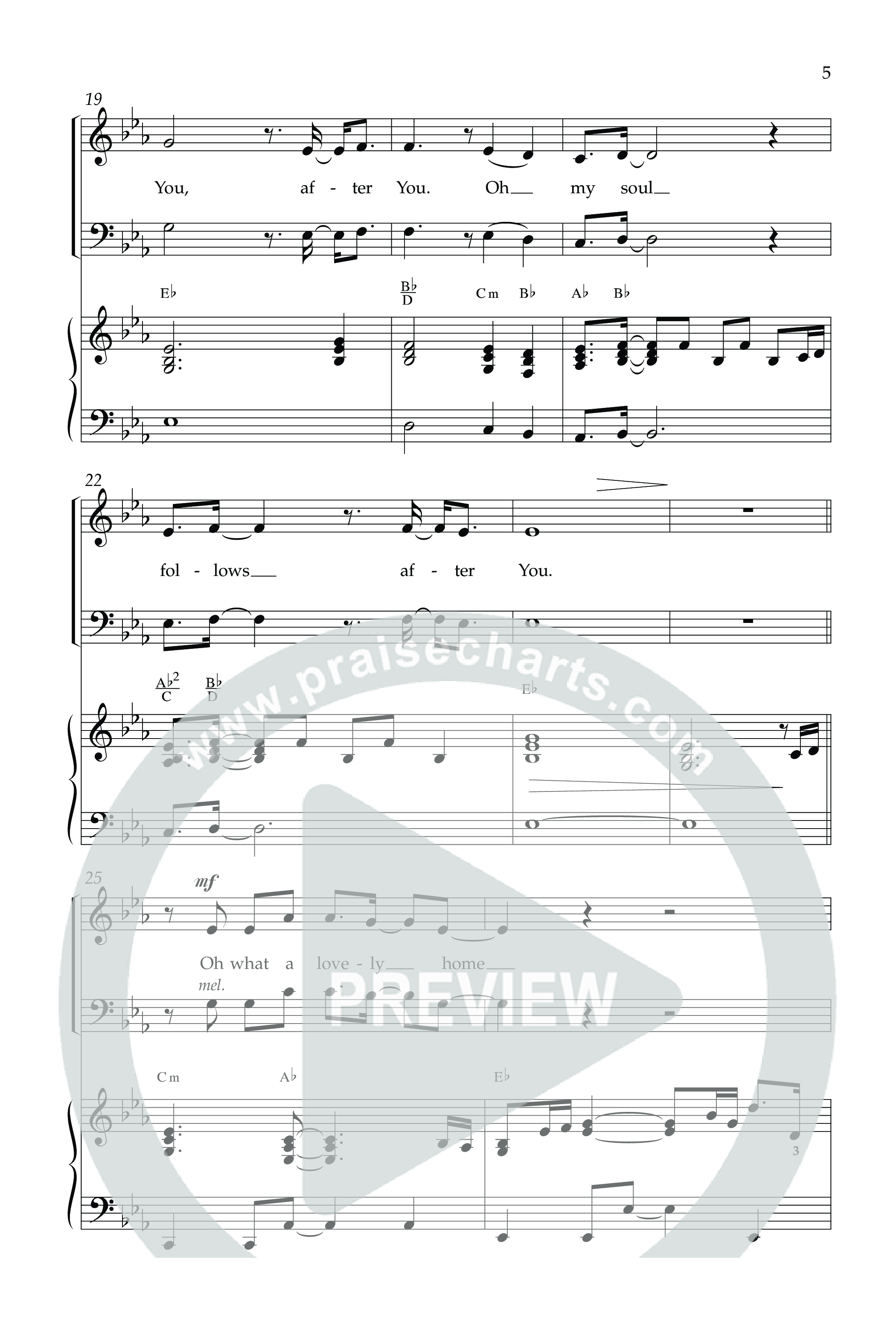 My Soul Follows (Choral Anthem SATB) Anthem (SATB/Piano) (Lifeway Choral / Arr. Nick Robertson)