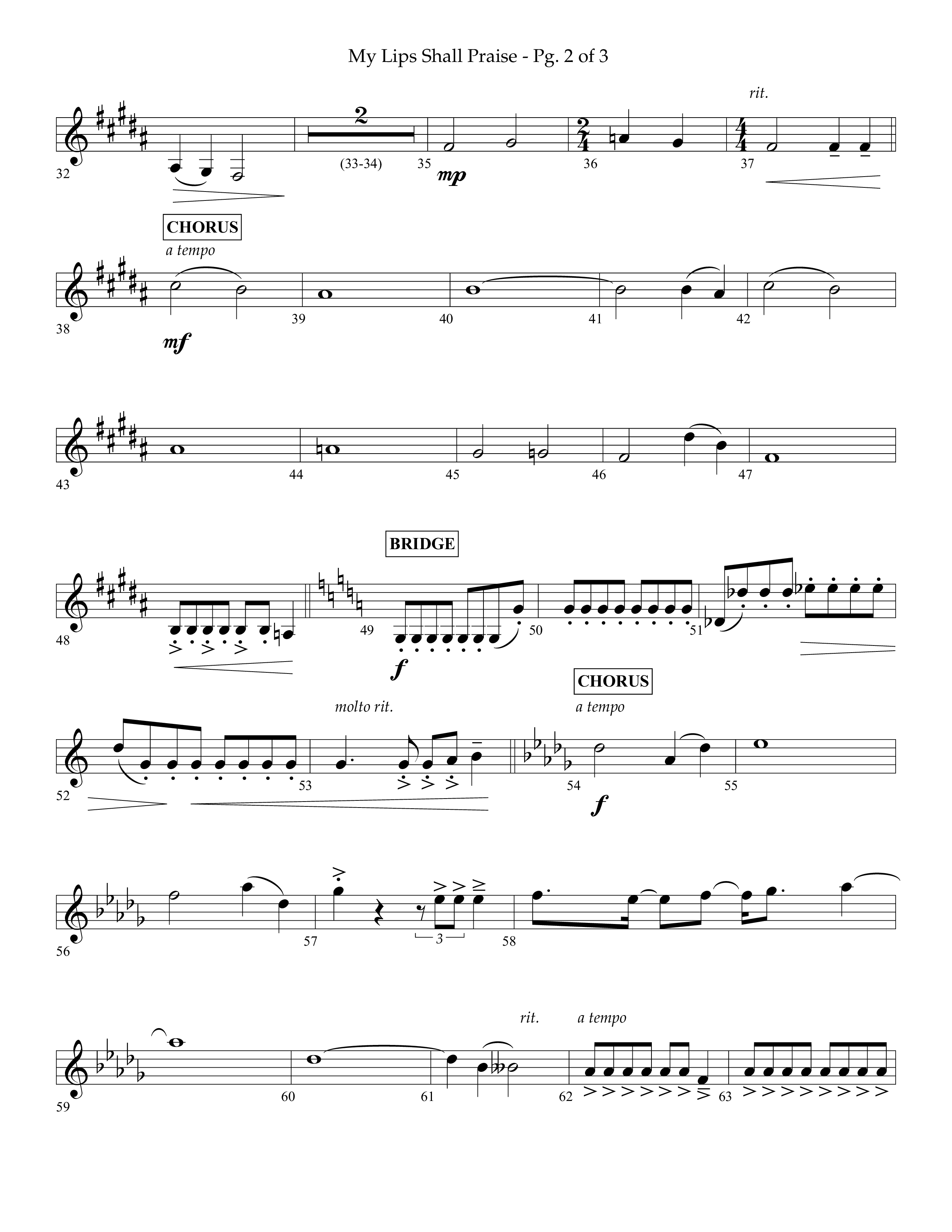 My Lips Shall Praise (Choral Anthem SATB) Bass Clarinet (Lifeway Choral / Arr. John Bolin / Orch. Phillip Keveren)