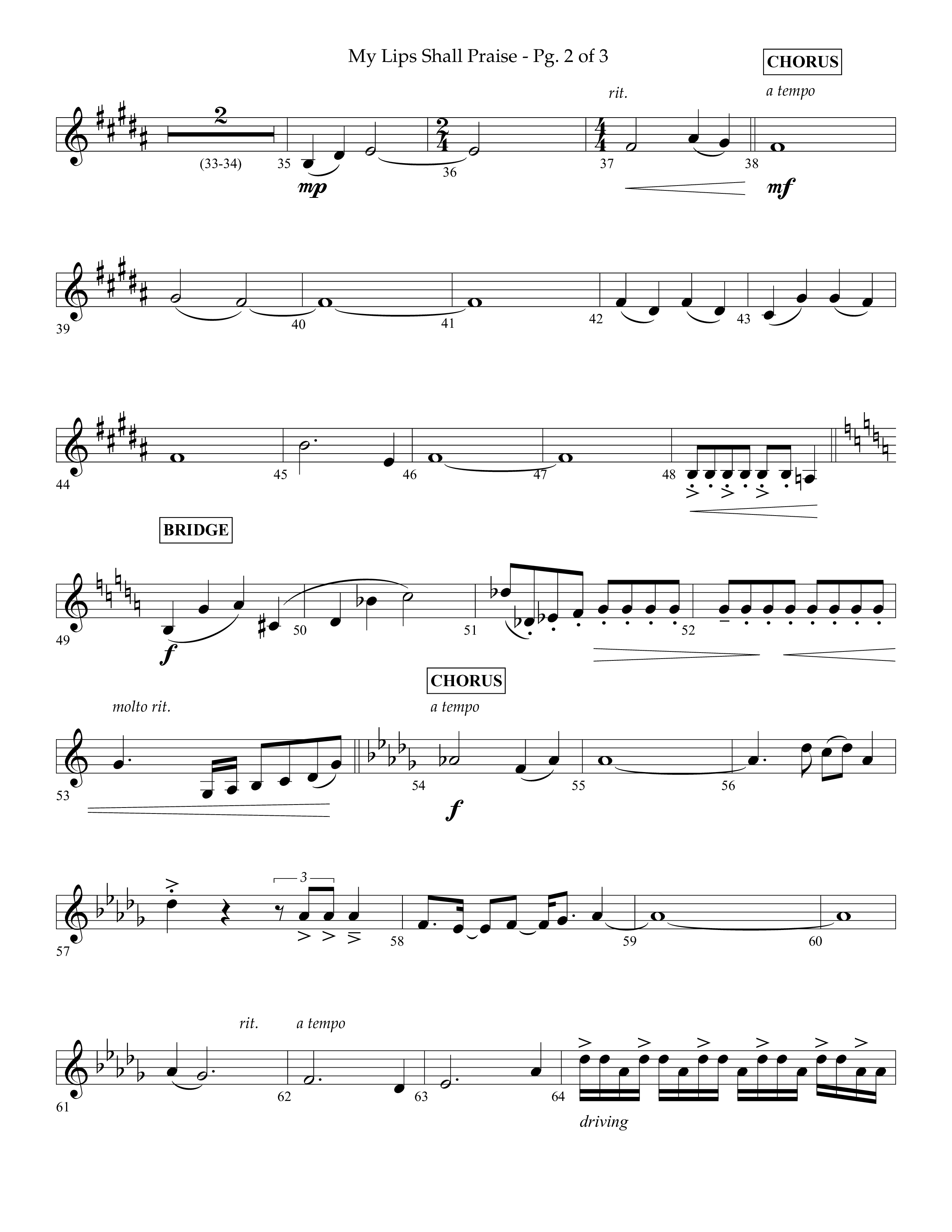 My Lips Shall Praise (Choral Anthem SATB) Clarinet 3 (Lifeway Choral / Arr. John Bolin / Orch. Phillip Keveren)
