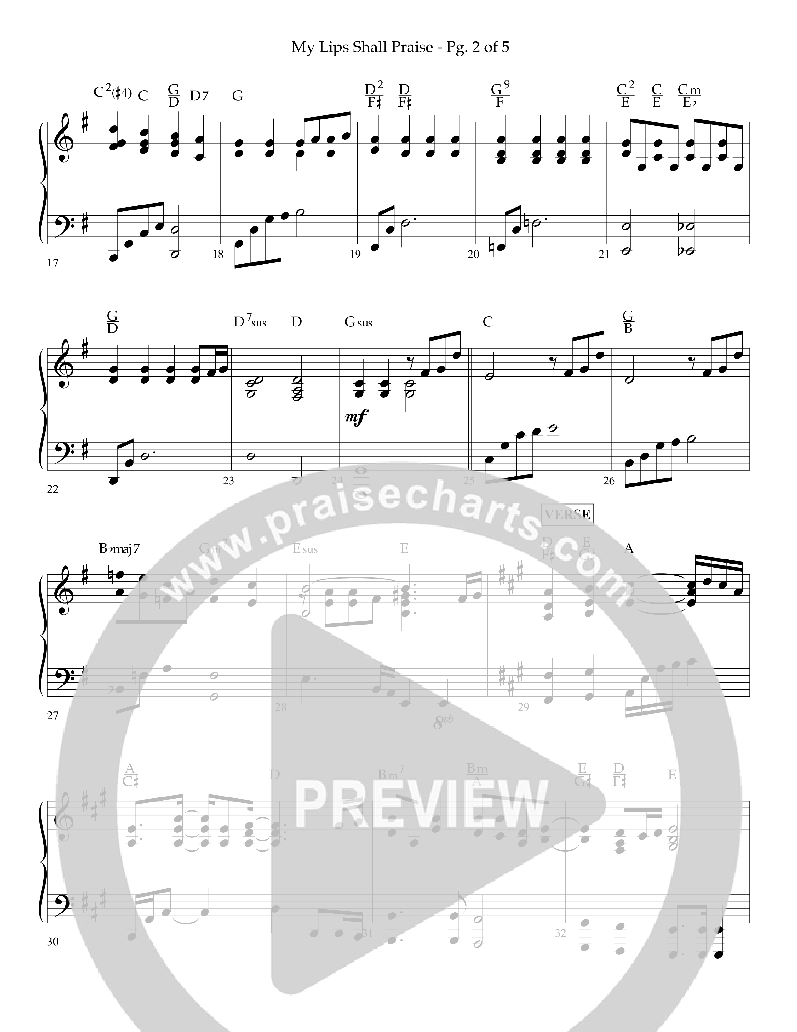 My Lips Shall Praise (Choral Anthem SATB) Lead Melody & Rhythm (Lifeway Choral / Arr. John Bolin / Orch. Phillip Keveren)