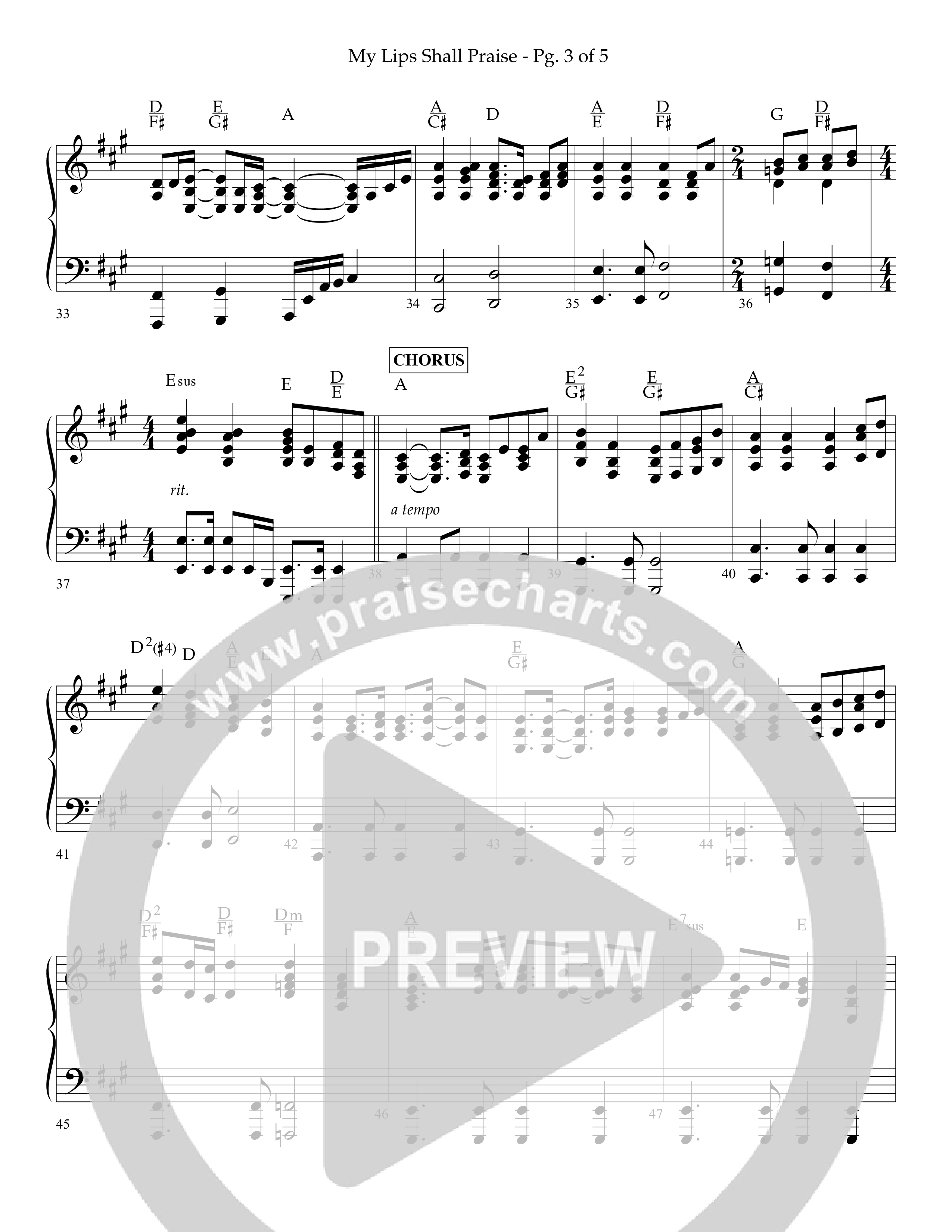 My Lips Shall Praise (Choral Anthem SATB) Lead Melody & Rhythm (Lifeway Choral / Arr. John Bolin / Orch. Phillip Keveren)