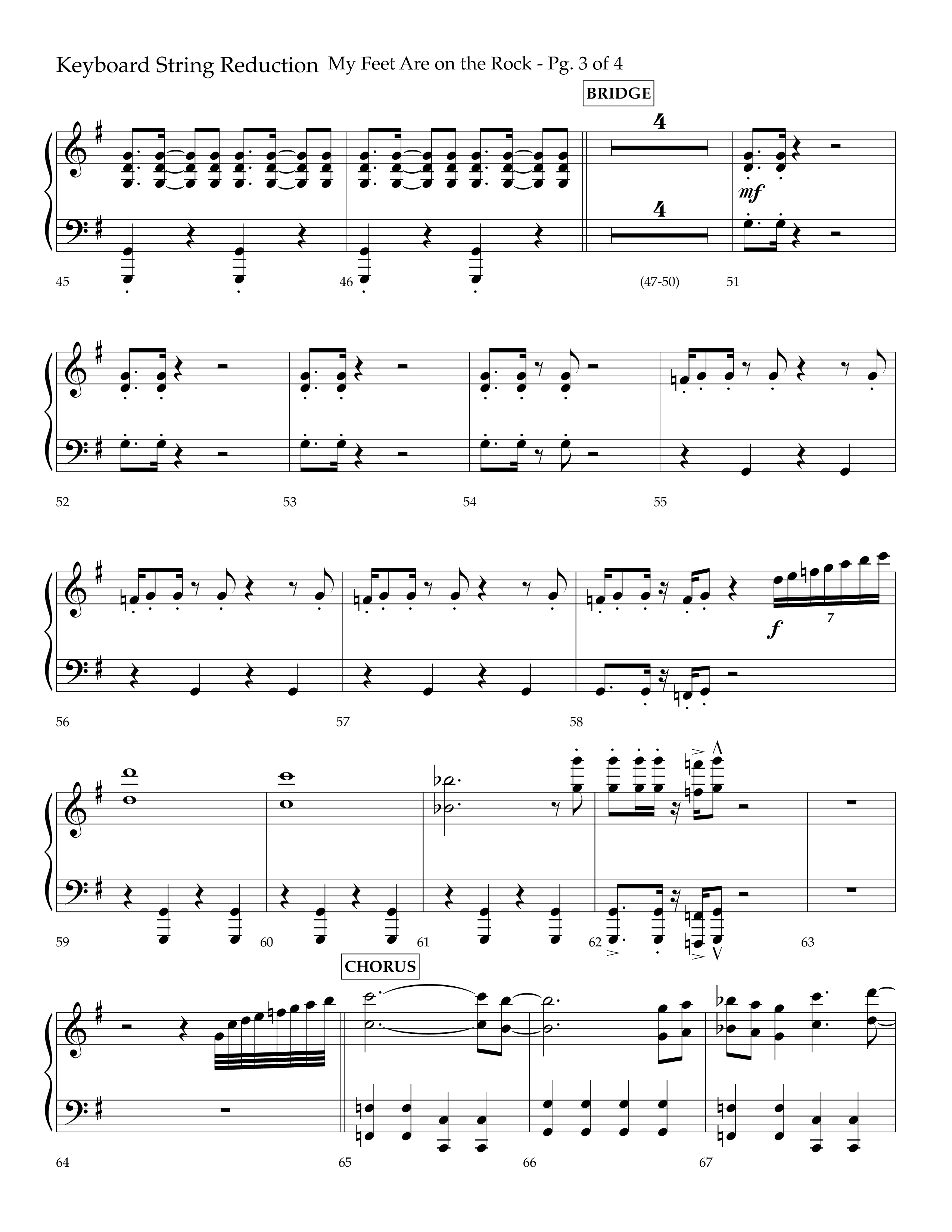 My Feet Are On The Rock (Choral Anthem SATB) String Reduction (Lifeway Choral / Arr. Daniel Semsen)