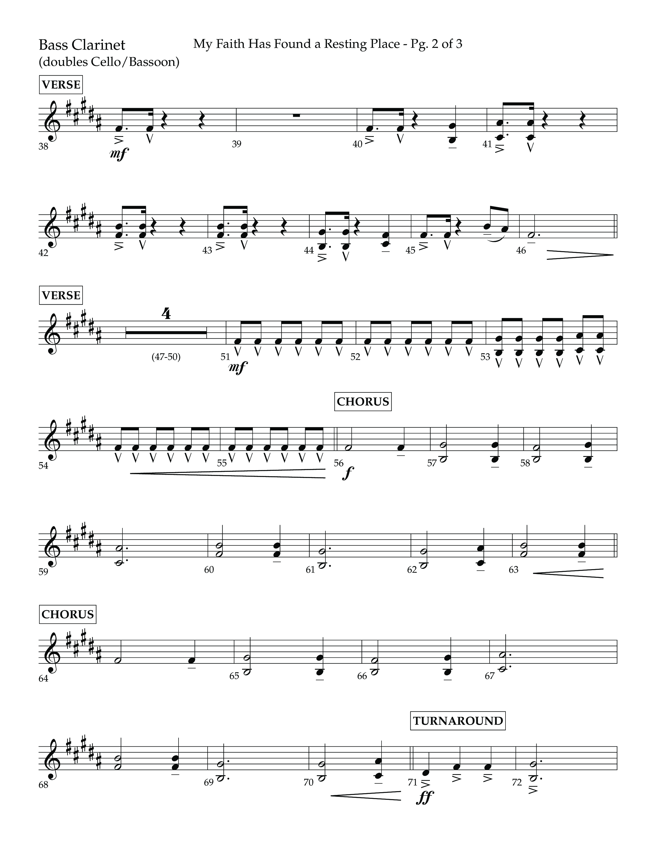 My Faith Has Found a Resting Place (Forever Found) (Choral Anthem SATB) Bass Clarinet (Lifeway Choral / Arr. John Bolin / Orch. Cliff Duren)