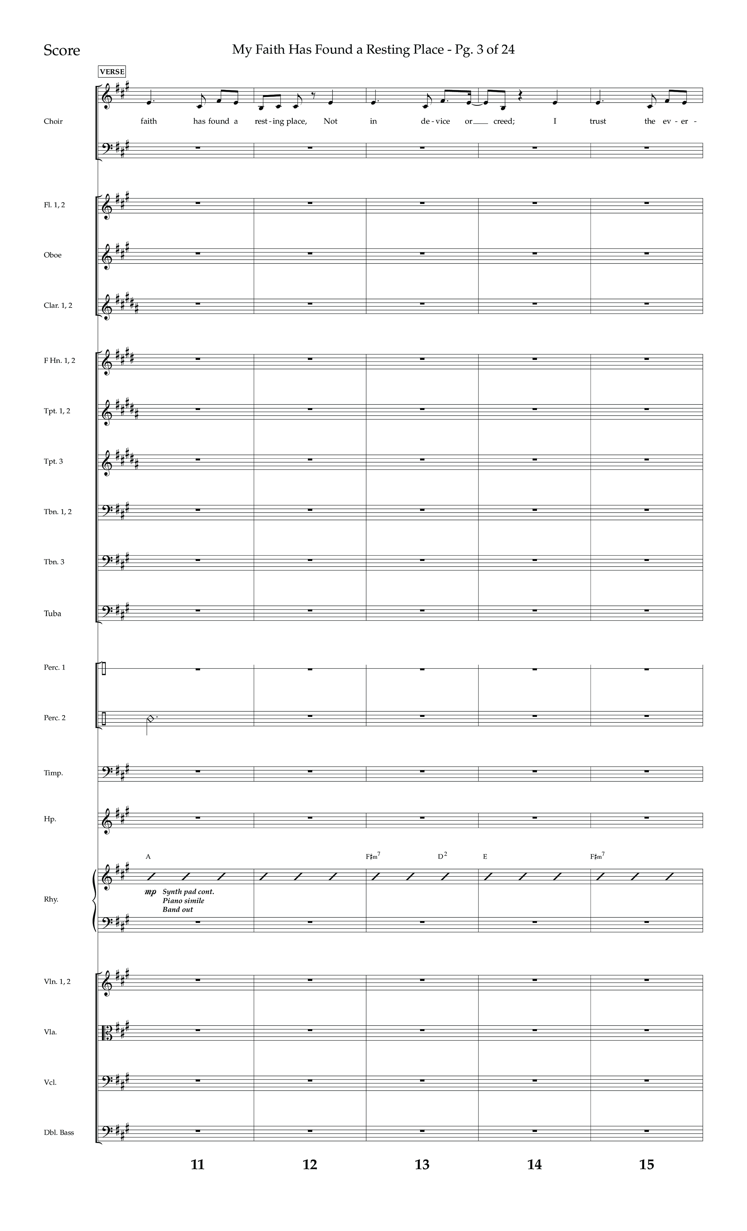 My Faith Has Found a Resting Place (Forever Found) (Choral Anthem SATB) Conductor's Score (Lifeway Choral / Arr. John Bolin / Orch. Cliff Duren)