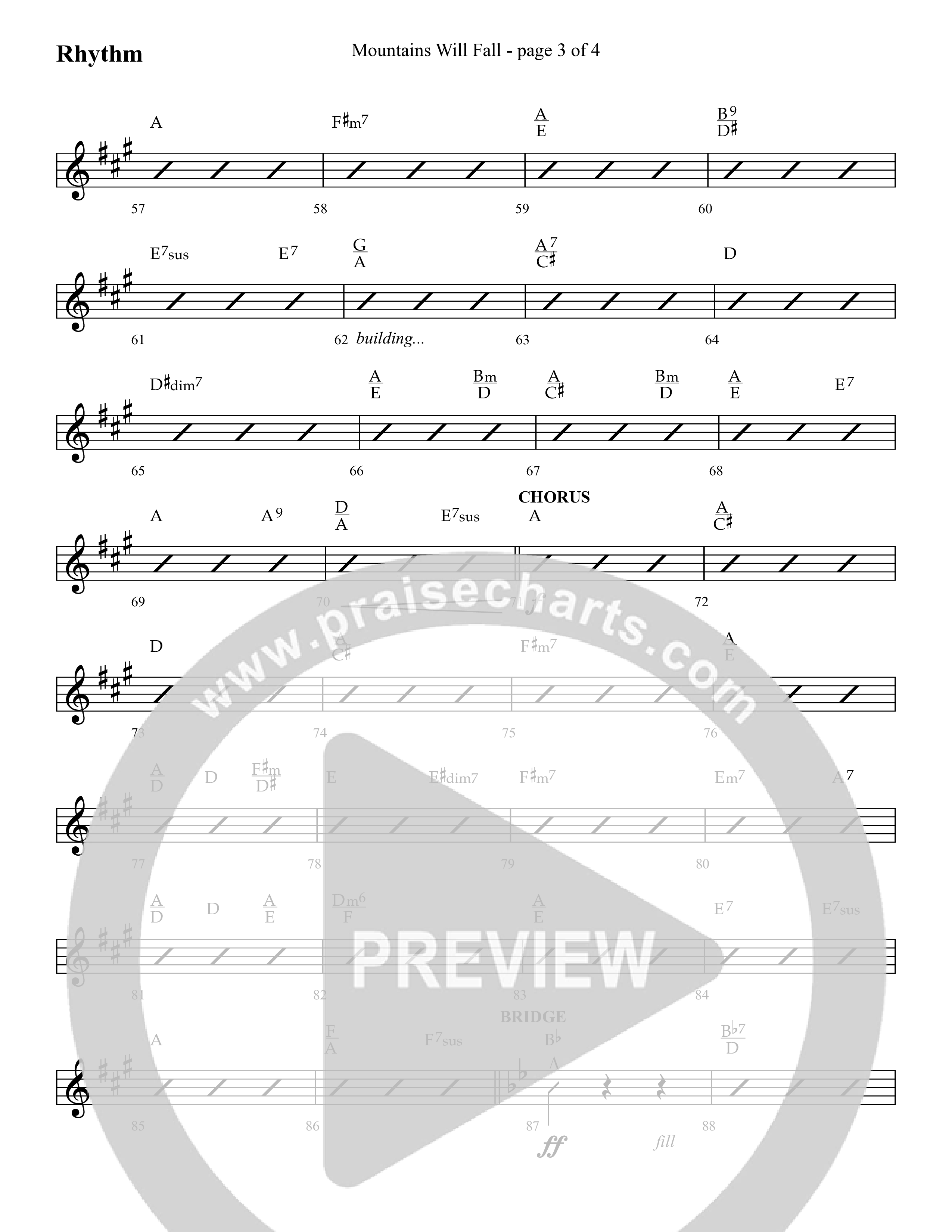 Mountains Will Fall with Got Any Rivers (Choral Anthem SATB) Lead Melody & Rhythm (Lifeway Choral / Arr. Cliff Duren)