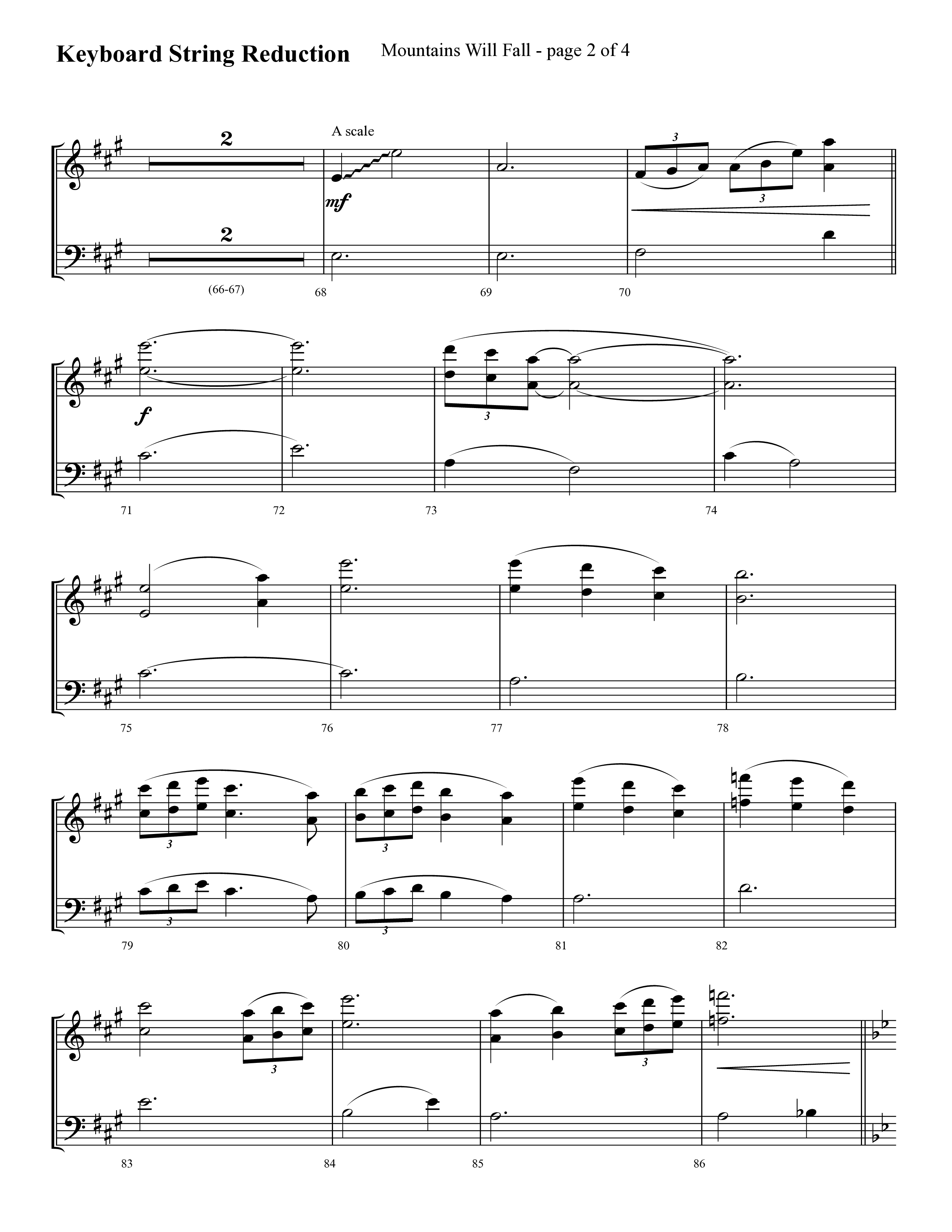 Mountains Will Fall with Got Any Rivers (Choral Anthem SATB) String Reduction (Lifeway Choral / Arr. Cliff Duren)