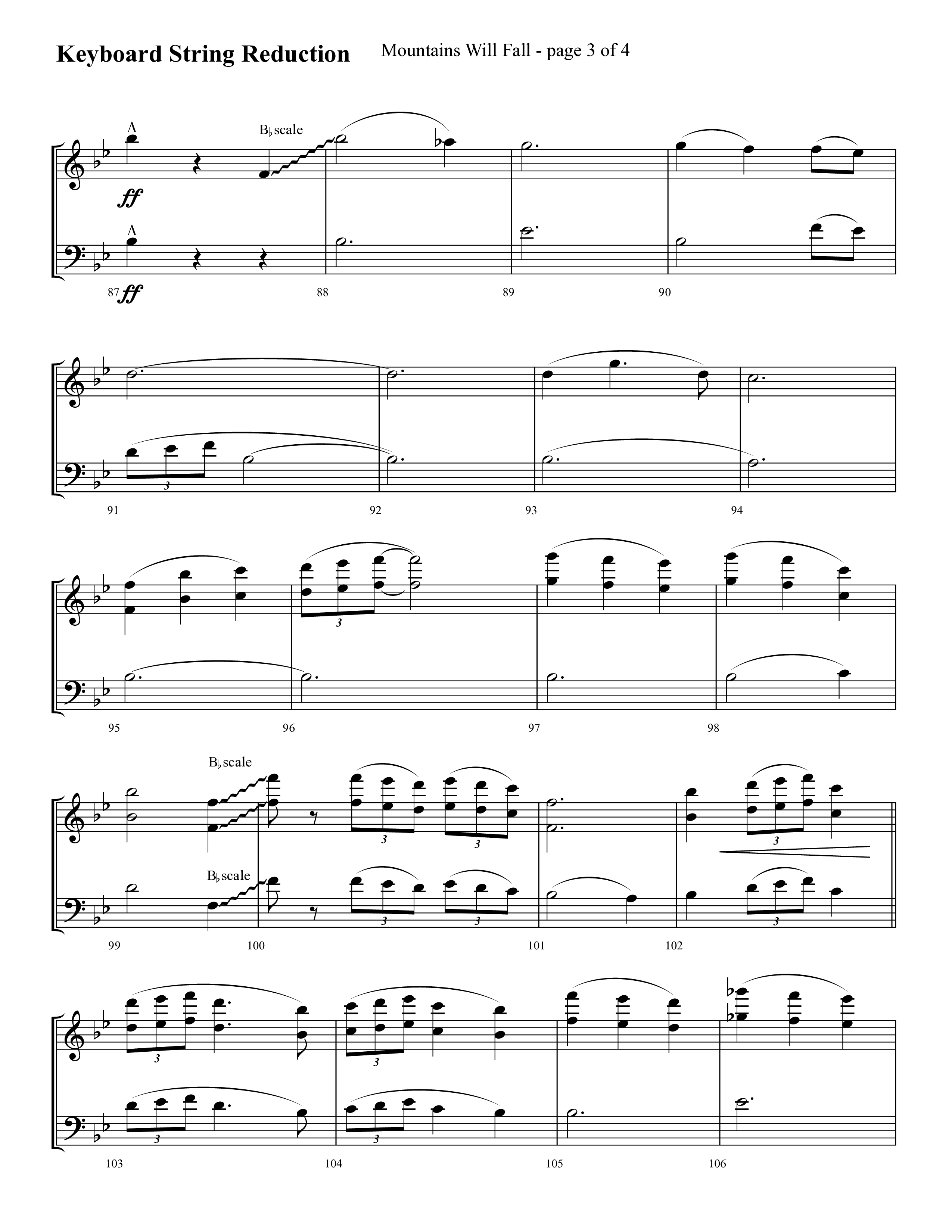 Mountains Will Fall with Got Any Rivers (Choral Anthem SATB) String Reduction (Lifeway Choral / Arr. Cliff Duren)
