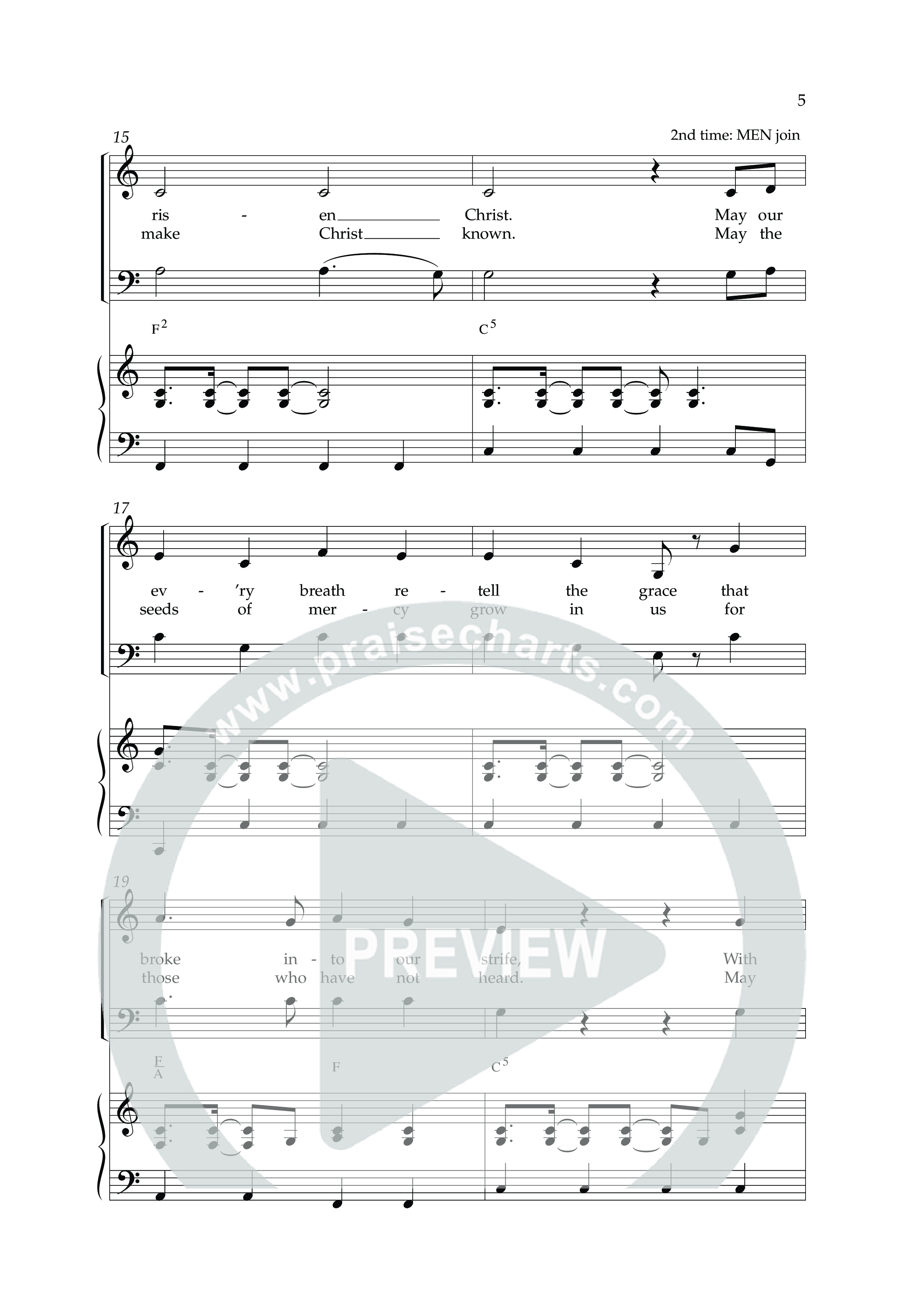 May The Peoples Praise You (Choral Anthem SATB) Anthem (SATB/Piano) (Lifeway Choral / Arr. David Hamilton)