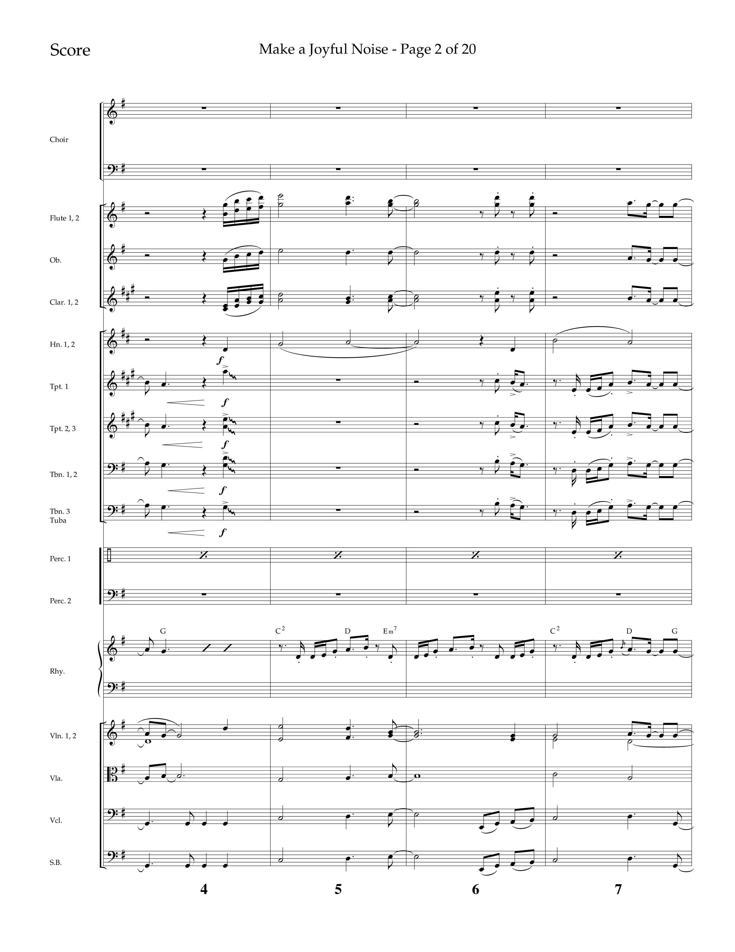 Make A Joyful Noise (Choral Anthem SATB) Orchestration (Lifeway Choral / Arr. David Wise / Orch. Daniel Semsen)