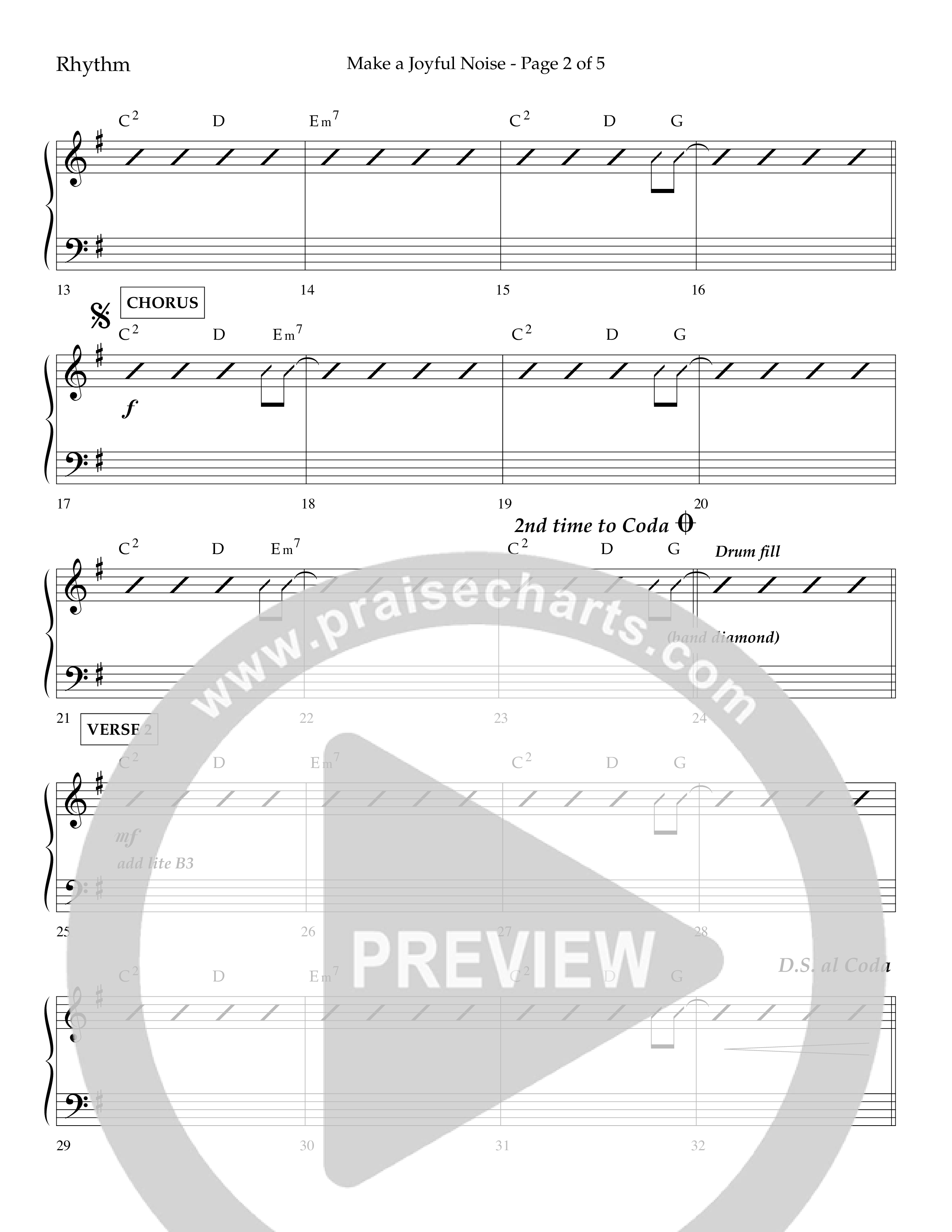 Make A Joyful Noise (Choral Anthem SATB) Lead Melody & Rhythm (Lifeway Choral / Arr. David Wise / Orch. Daniel Semsen)